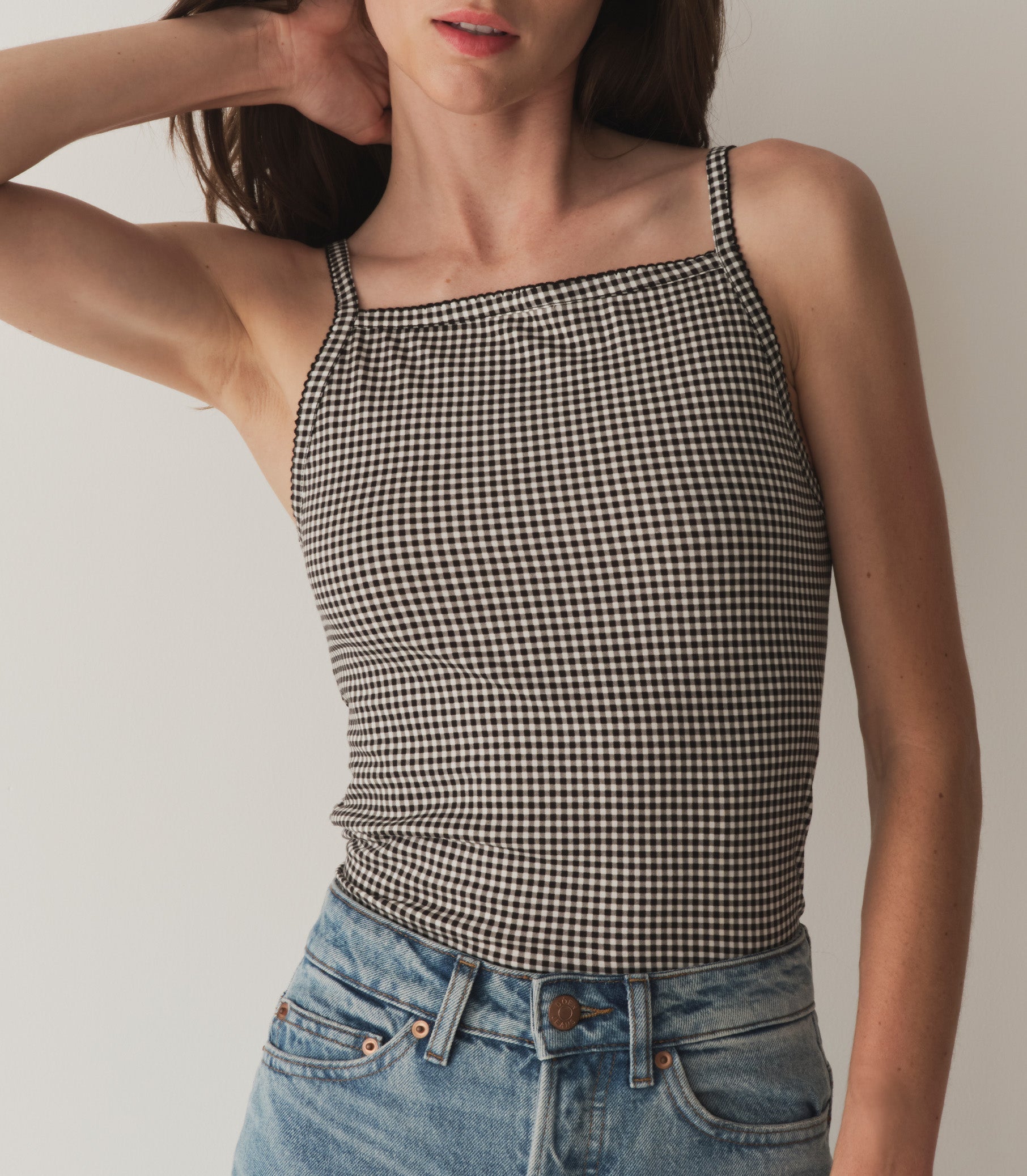 ANGIE TANK -- NOIR LA MADDALENA GINGHAM | SUMMER 24