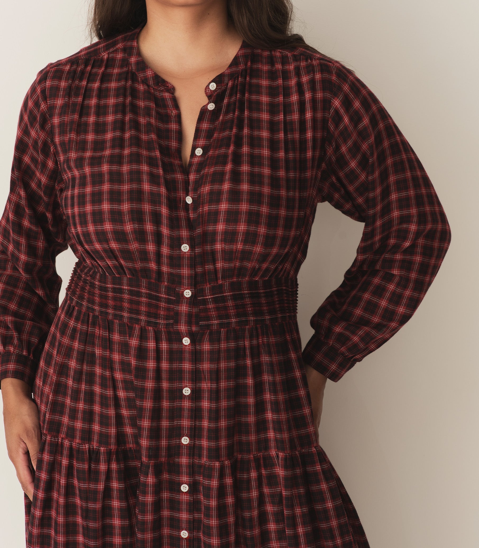 ANNIKA DRESS -- ROUGE COUNTRYSIDE PLAID | FALL 24