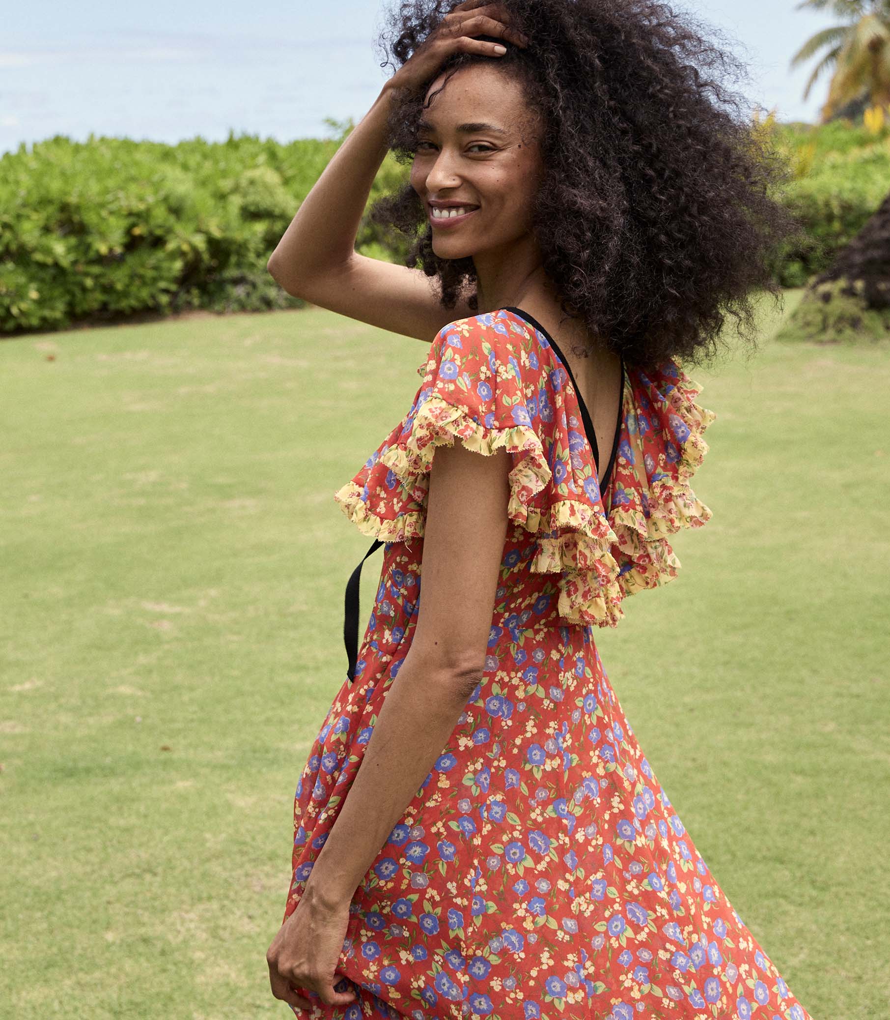 AUDETTE DRESS -- DAYFLOWER MEADOW | SUMMER 24