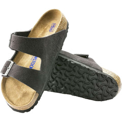 Unisex Birkenstock Arizona Soft Footbed Velvet Grey Suede