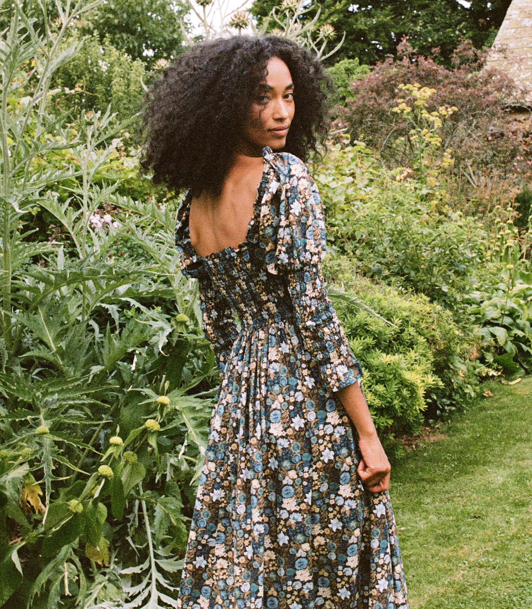 BIJOU DRESS -- BLEU ARBOR FLORAL | FALL 24