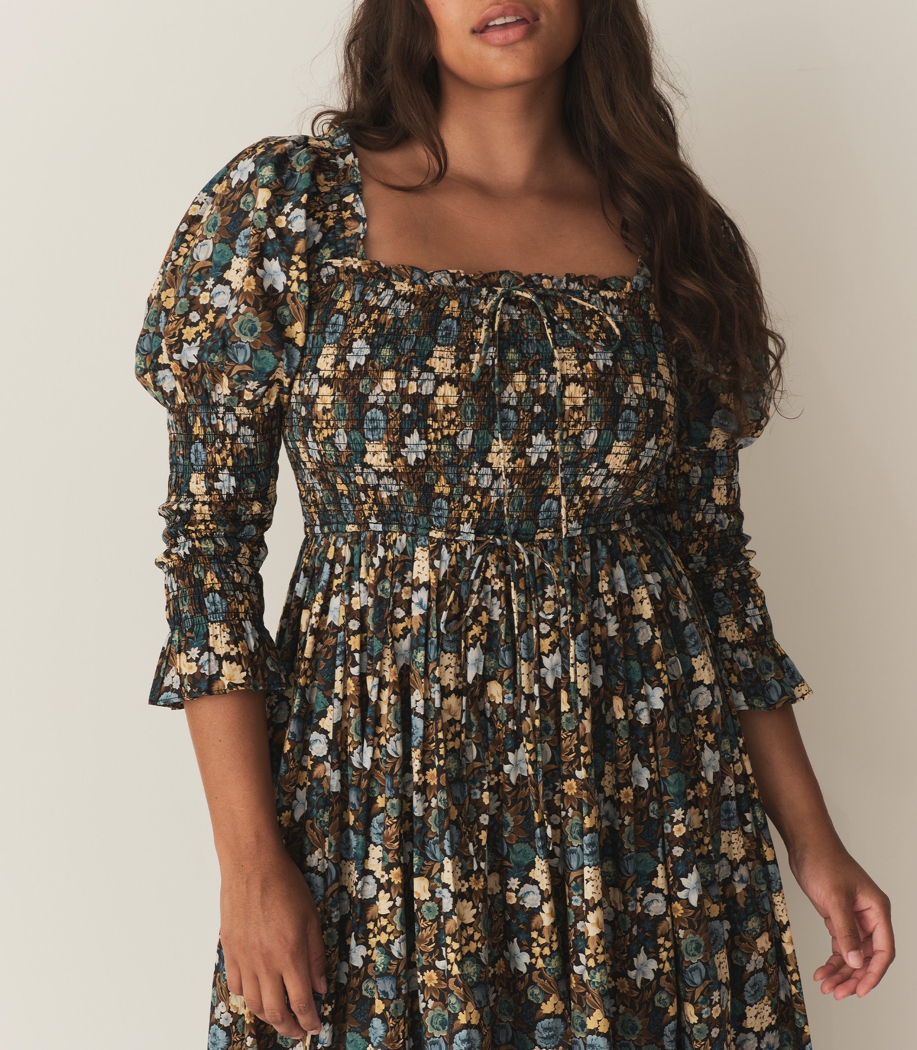 BIJOU DRESS -- BLEU ARBOR FLORAL | FALL 24