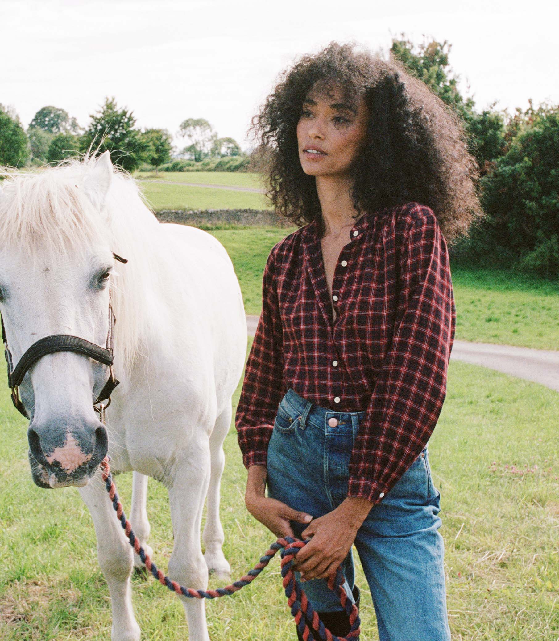 BREENA TOP -- ROUGE COUNTRYSIDE PLAID | FALL 24