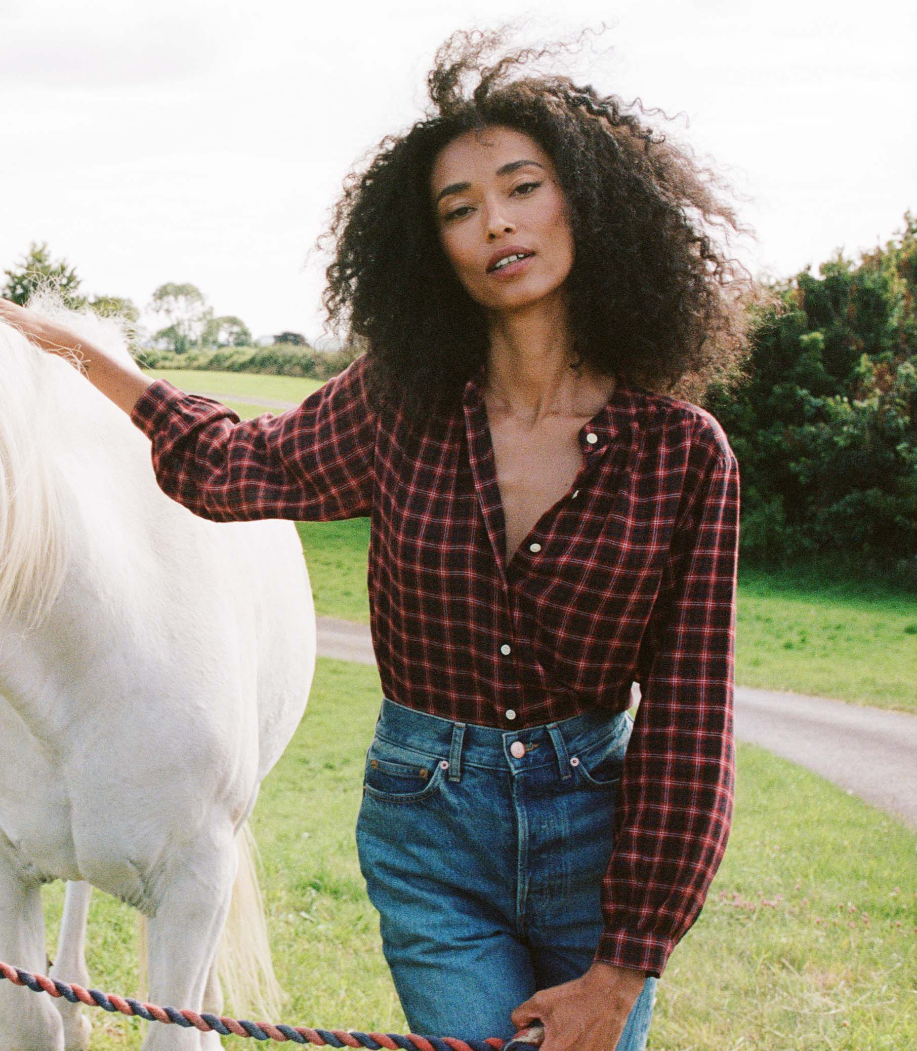 BREENA TOP -- ROUGE COUNTRYSIDE PLAID | FALL 24