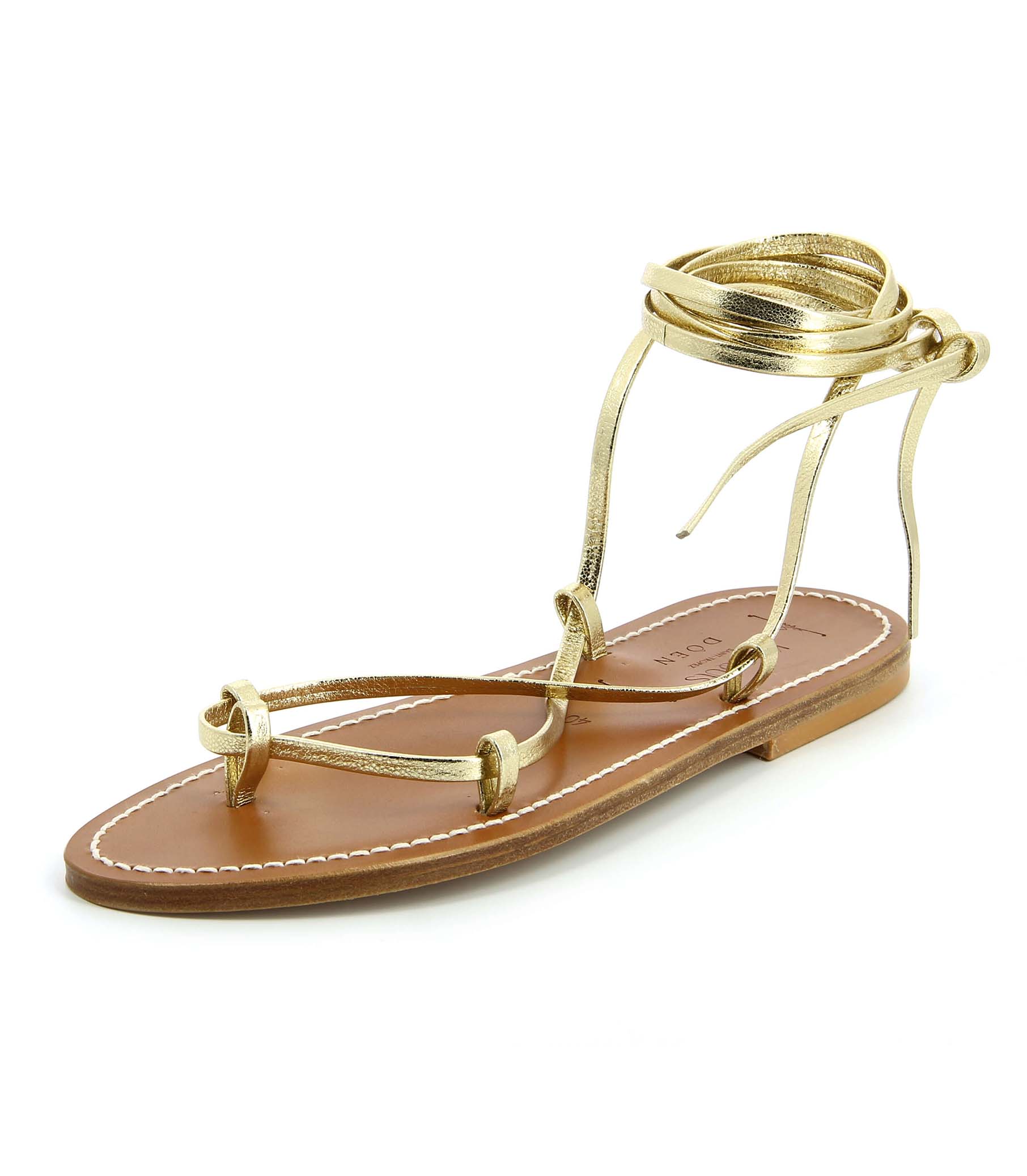 DÔEN & K.JACQUES BIKINI SANDAL -- METALLIC CHAMPAGNE | 3RD PARTY