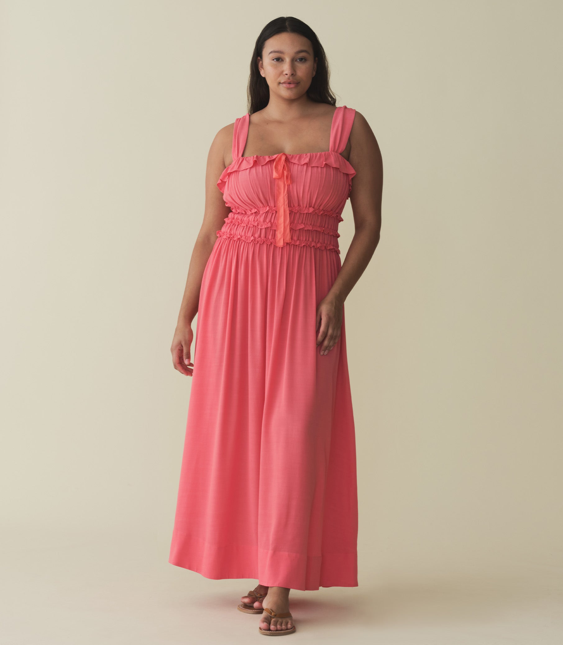 CAROLYNN DRESS -- CORAL ROSE | SPRING 24