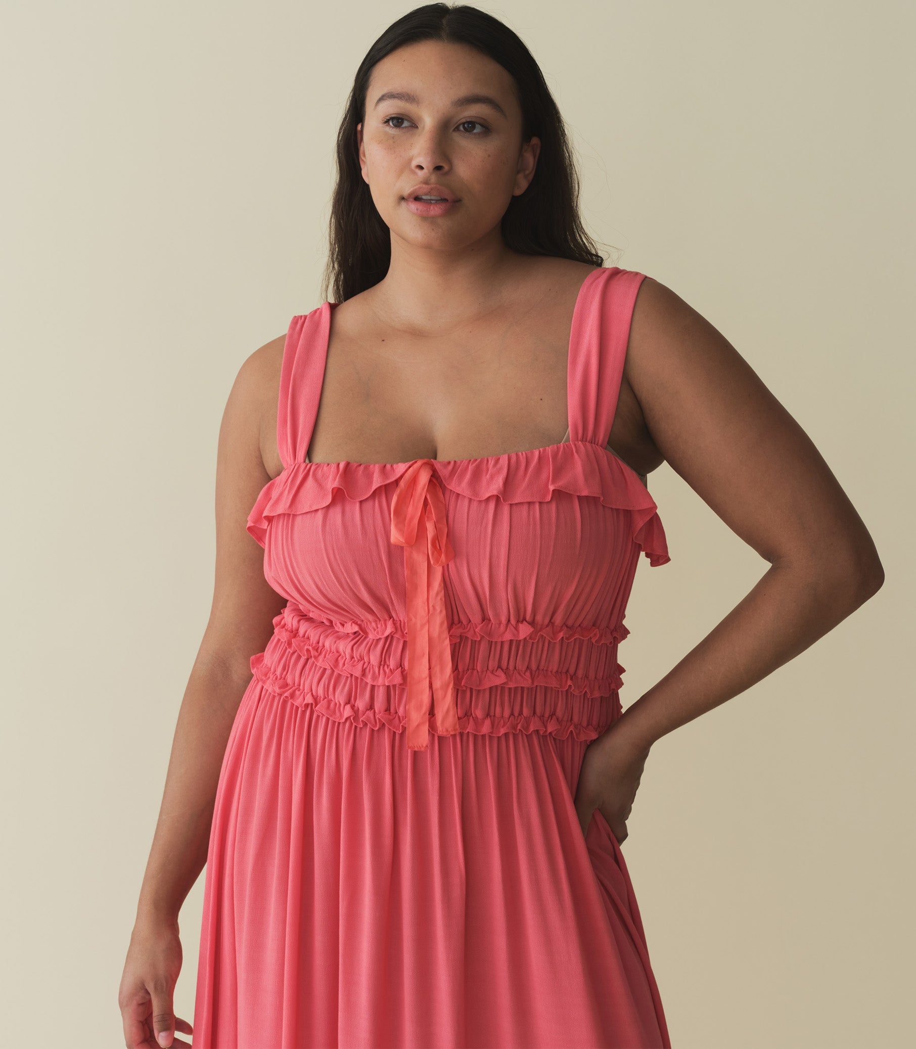 CAROLYNN DRESS -- CORAL ROSE | SPRING 24