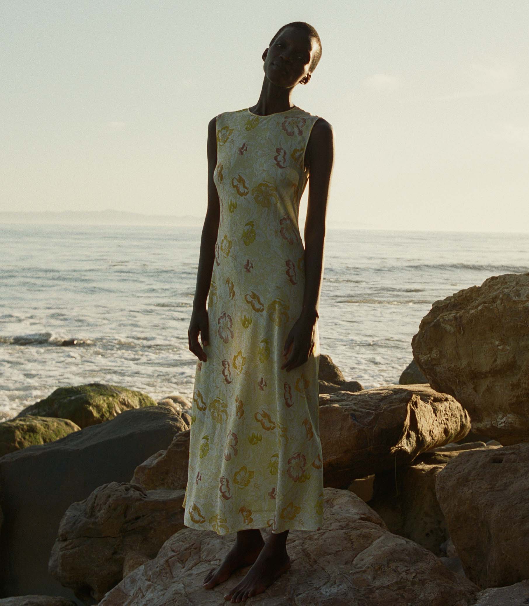 CHANDRA DRESS -- CITRON ANEMONE BLOOM | SPRING 24