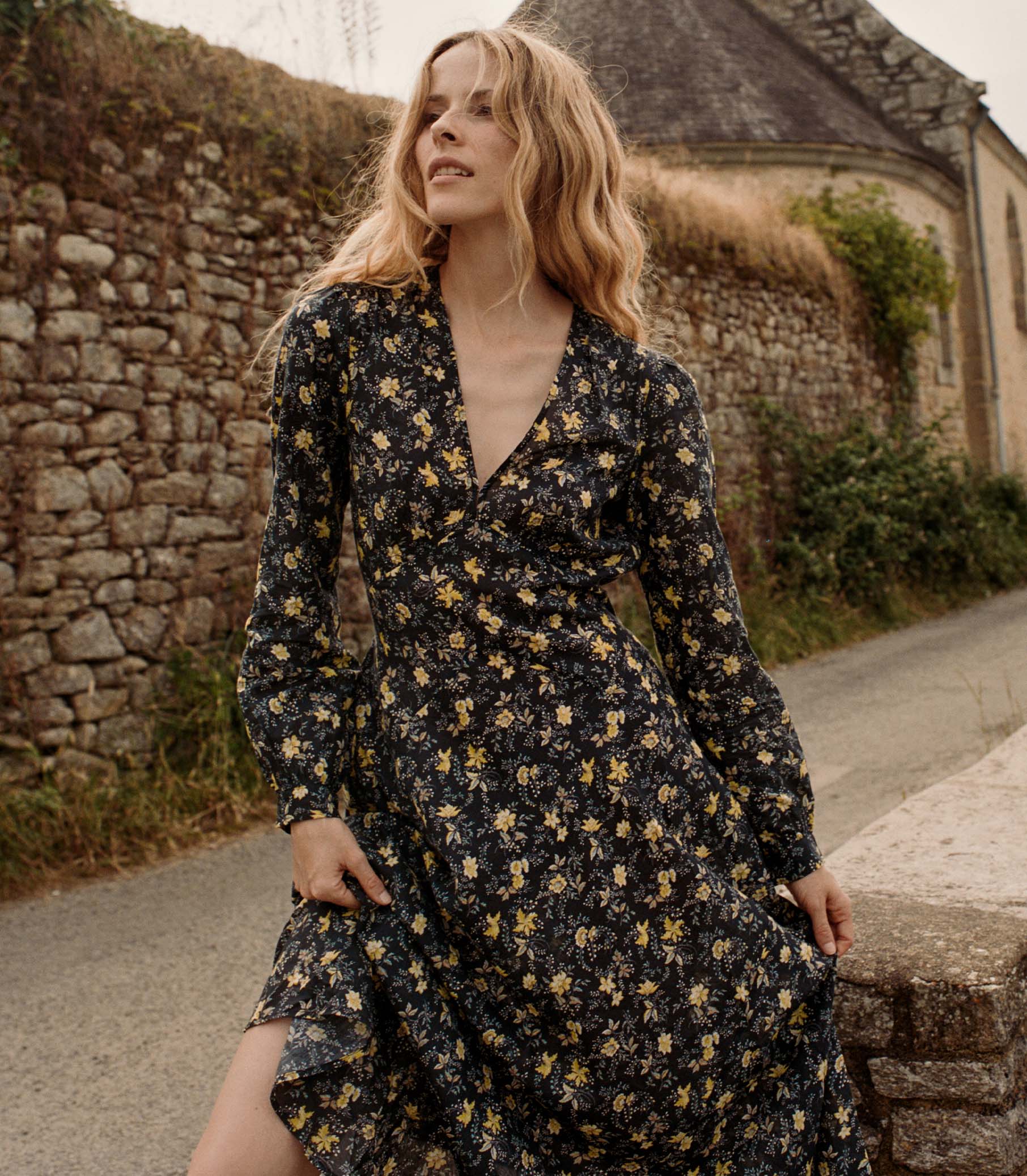 CHARLESTON DRESS -- NOIR WINDING BLOSSOMS | FALL 24