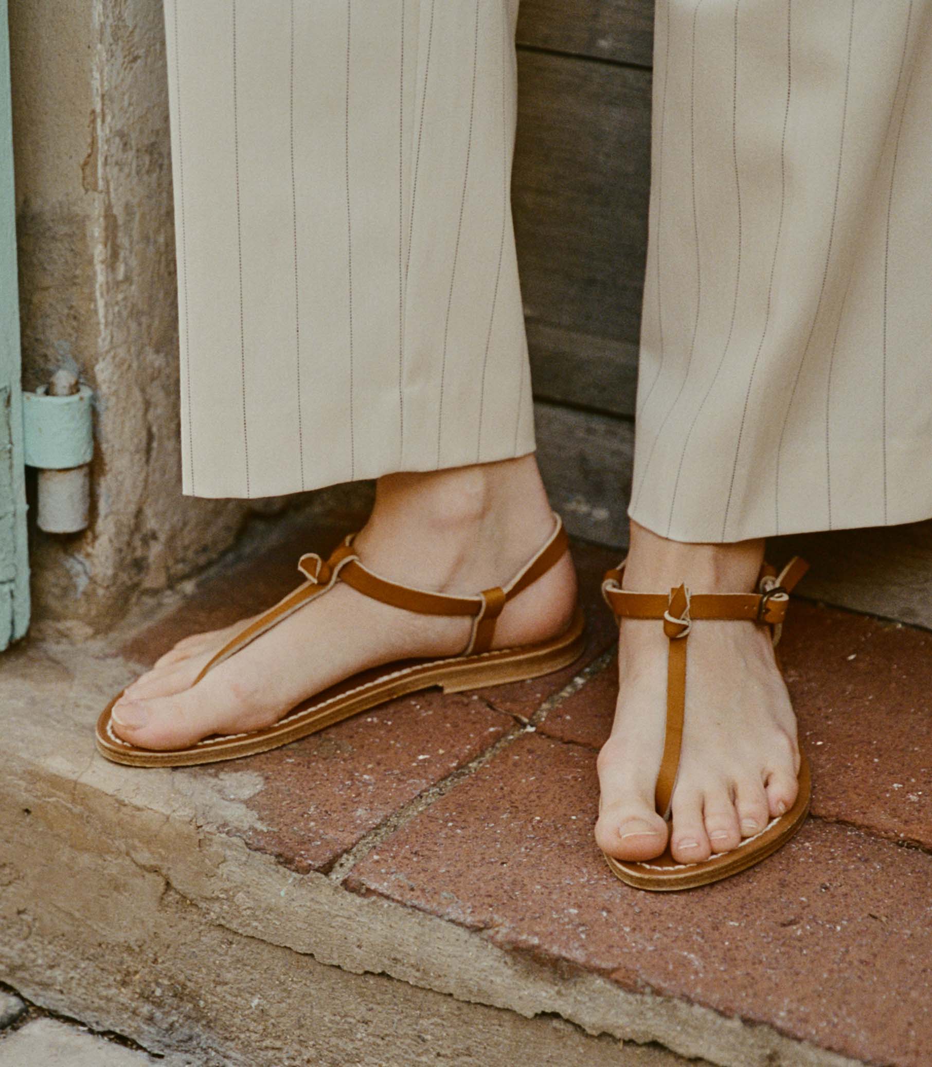 DÔEN & K.JACQUES CÔTE SANDAL -- NATUREL | 3RD PARTY