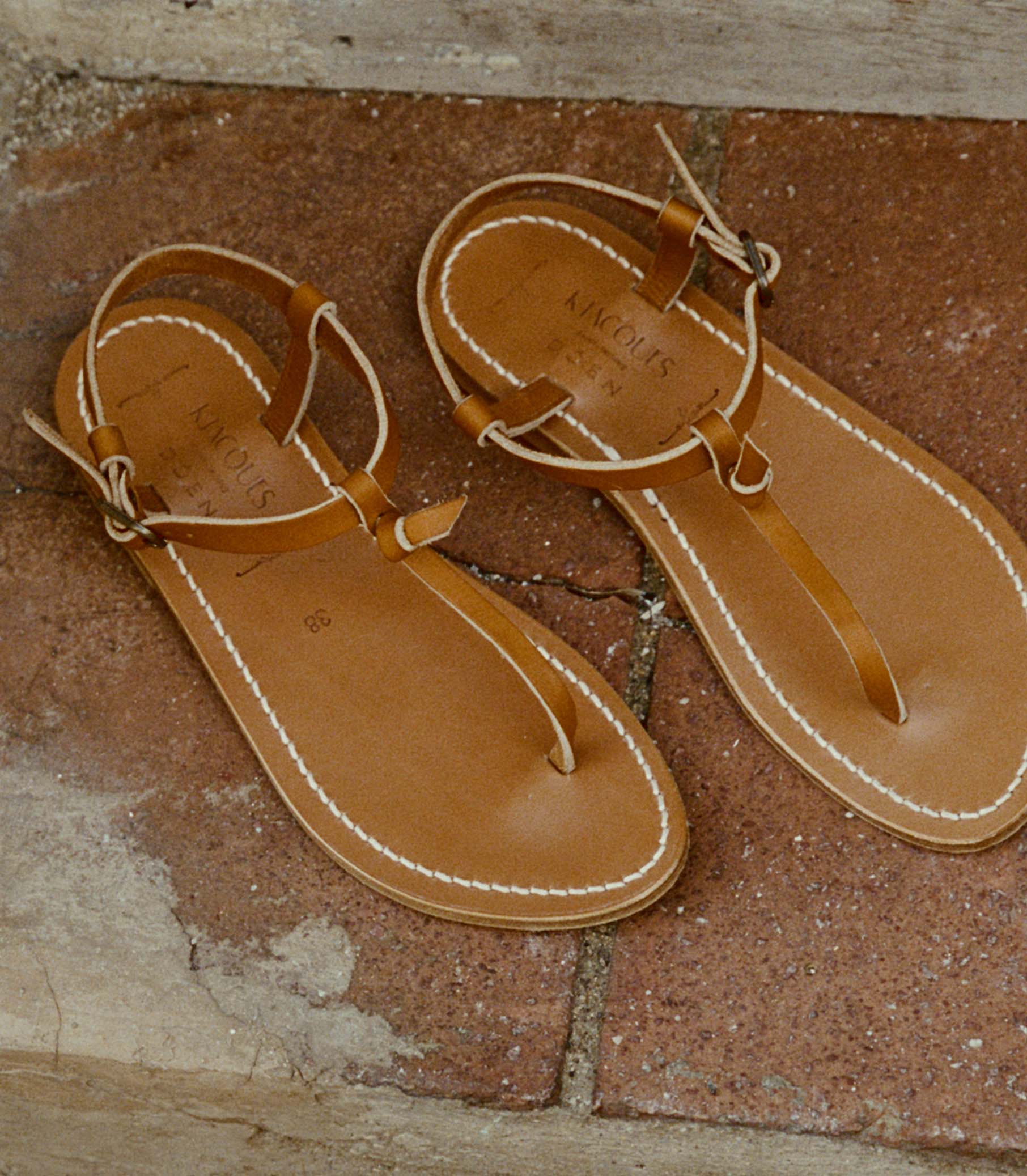 DÔEN & K.JACQUES CÔTE SANDAL -- NATUREL | 3RD PARTY