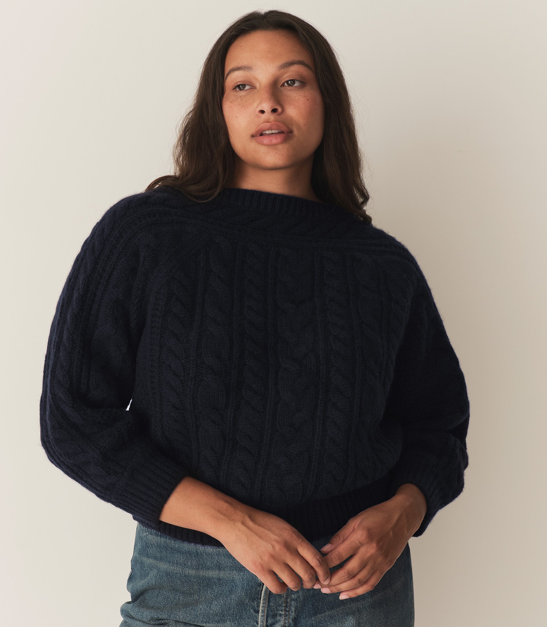 CRESSIDA CASHMERE SWEATER -- NAVY | FALL 24