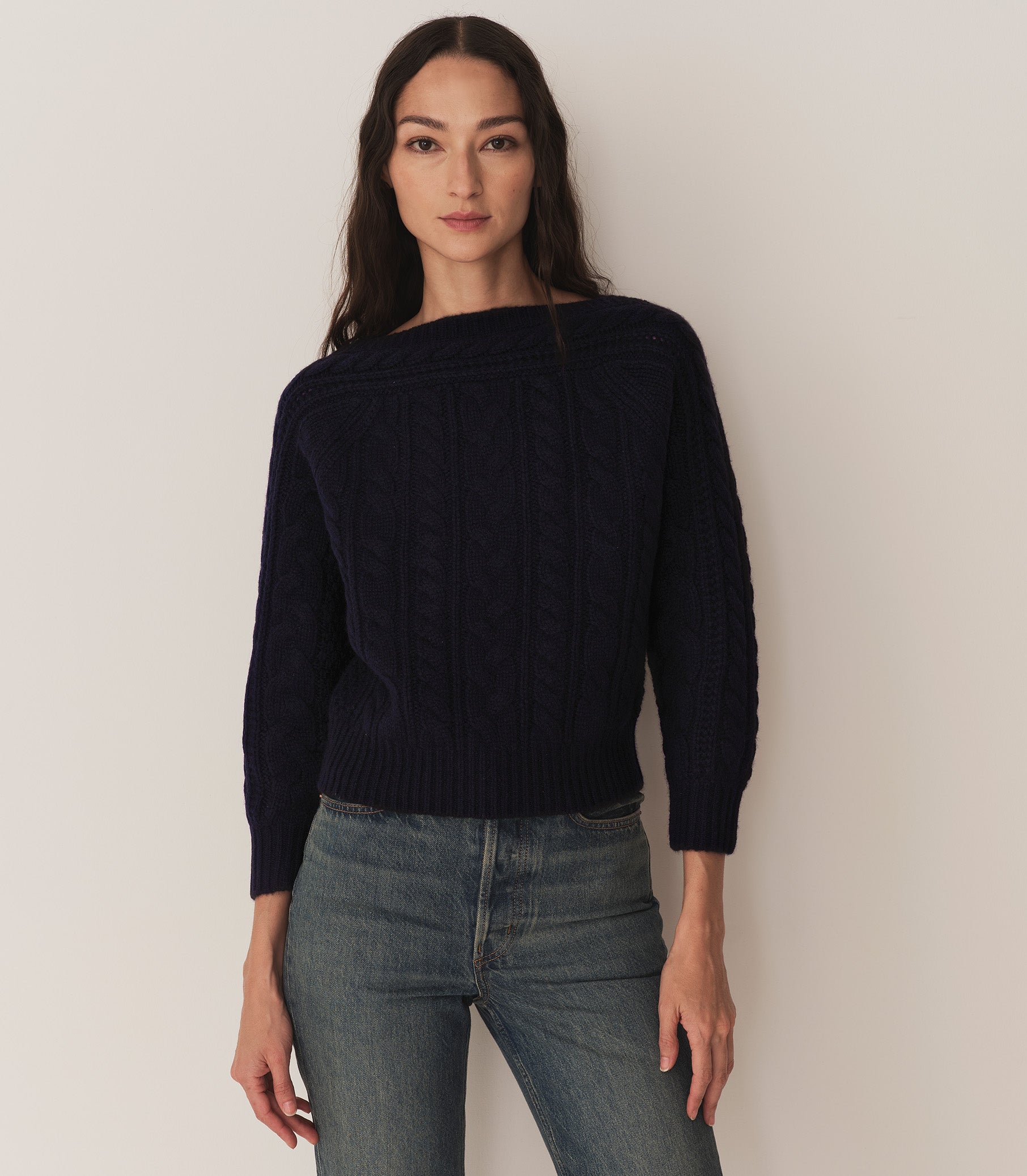 CRESSIDA CASHMERE SWEATER -- NAVY | FALL 24