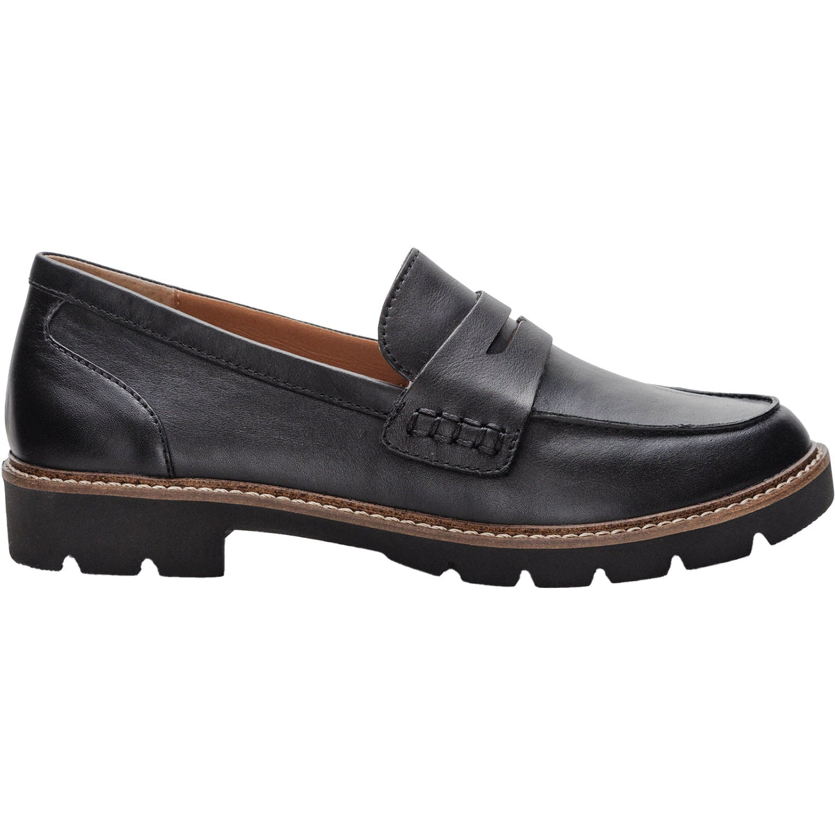 Women's Aetrex Collette Black Leather Loafer