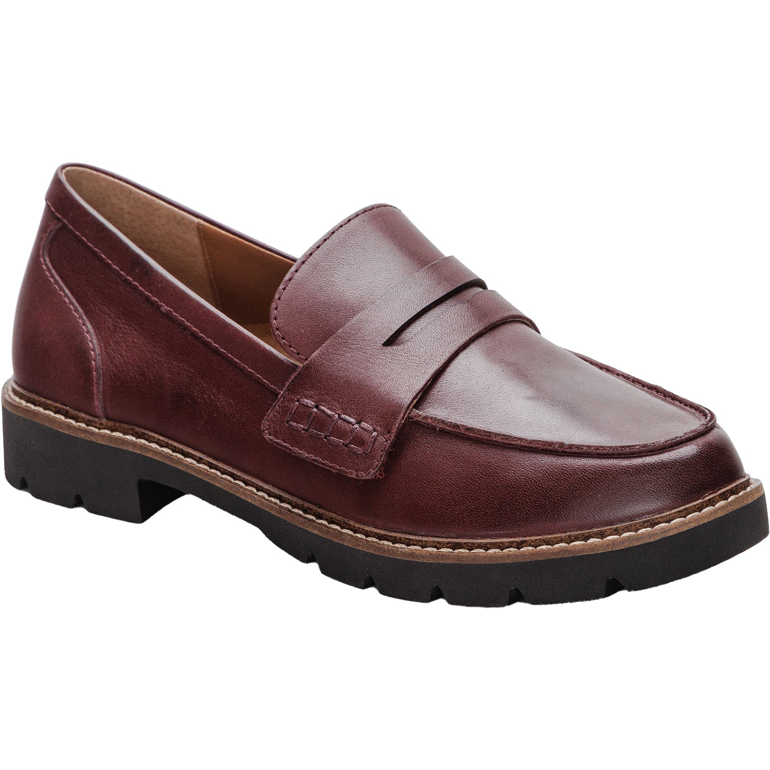 Women's Aetrex Collette Burgundy Leather Loafer