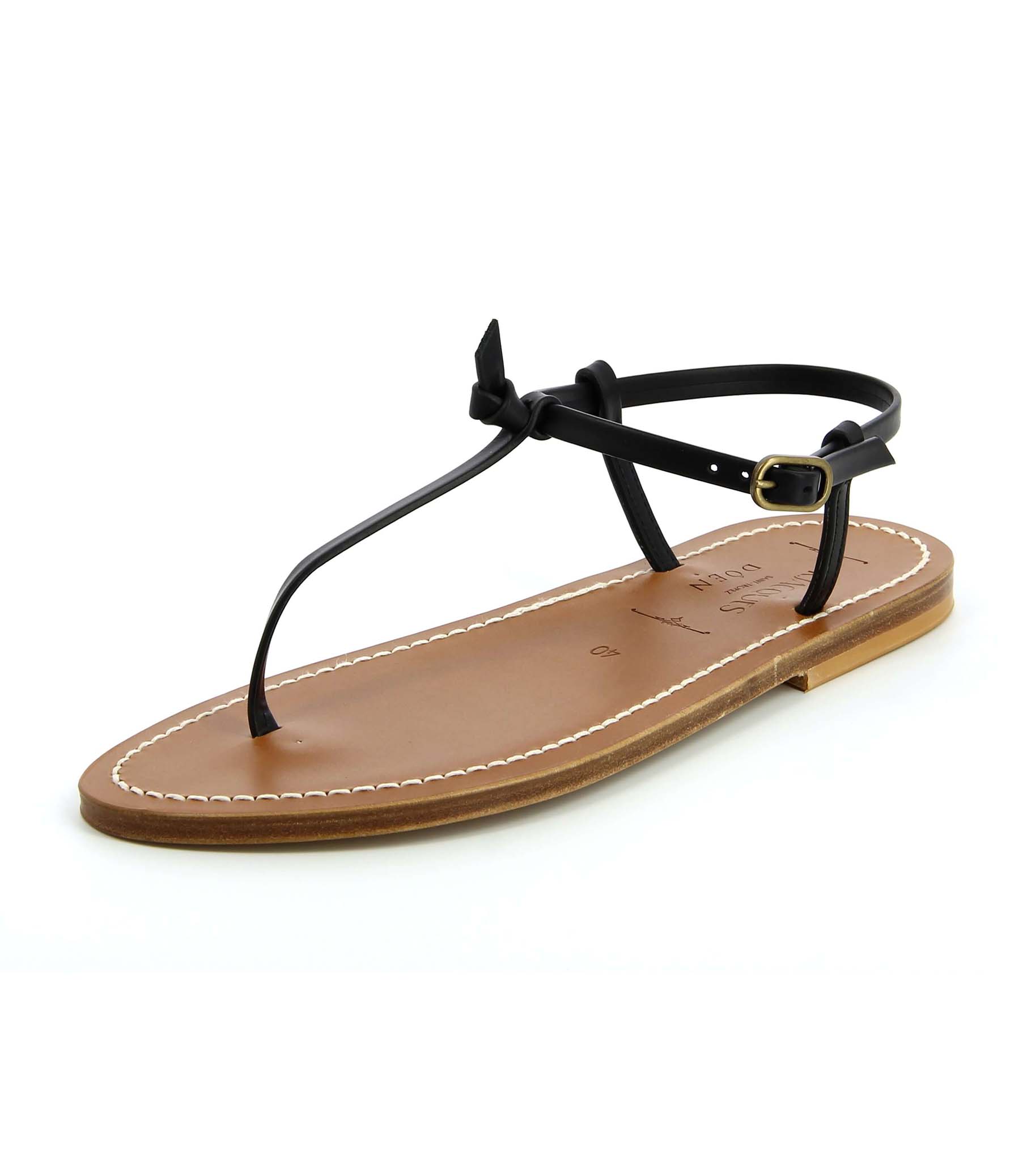 DÔEN & K.JACQUES CÔTE SANDAL -- NOIR | 3RD PARTY