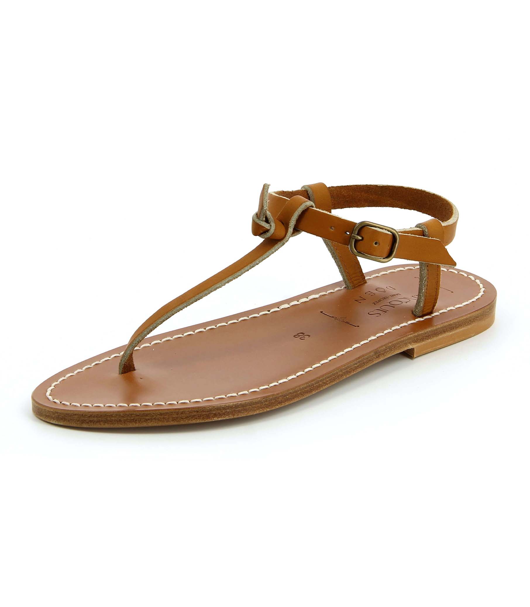 DÔEN & K.JACQUES CÔTE SANDAL -- NATUREL | 3RD PARTY