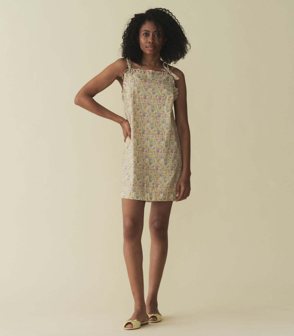 DEE DRESS -- CHRYSANTHEMUM SKY FLORAL | SPRING 24