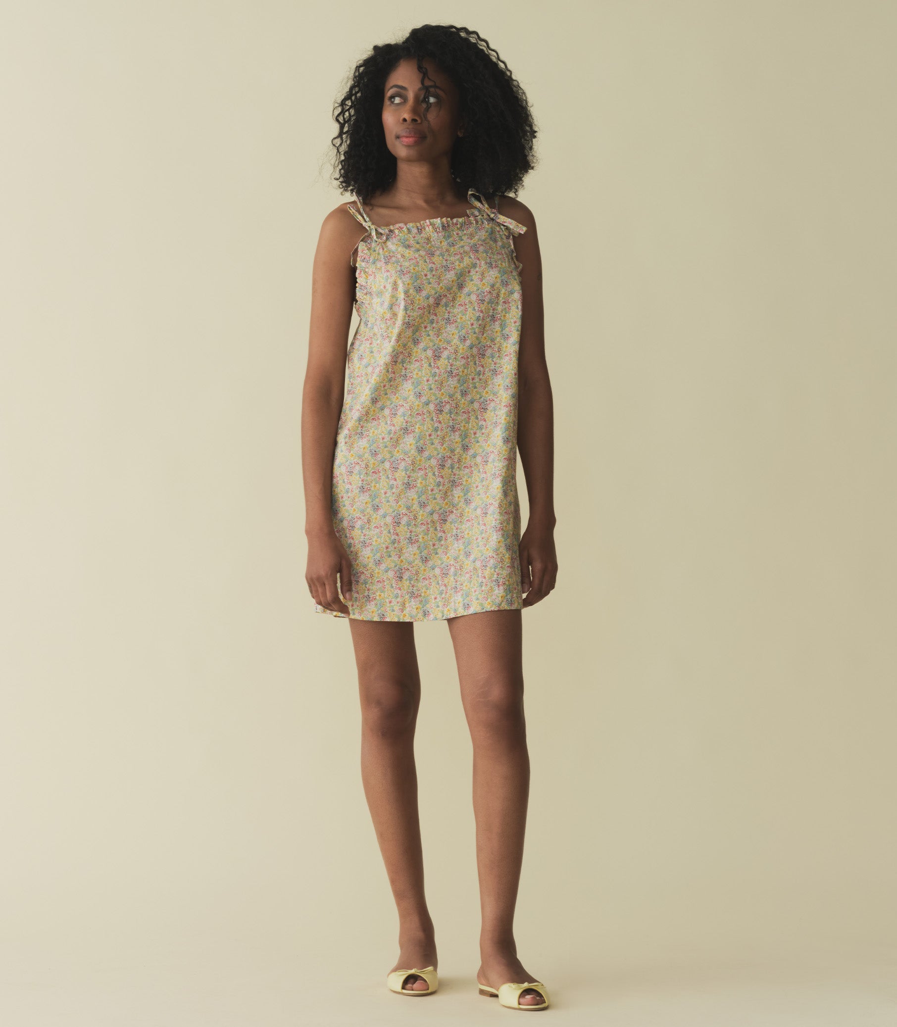 DEE DRESS -- CHRYSANTHEMUM SKY FLORAL | SPRING 24