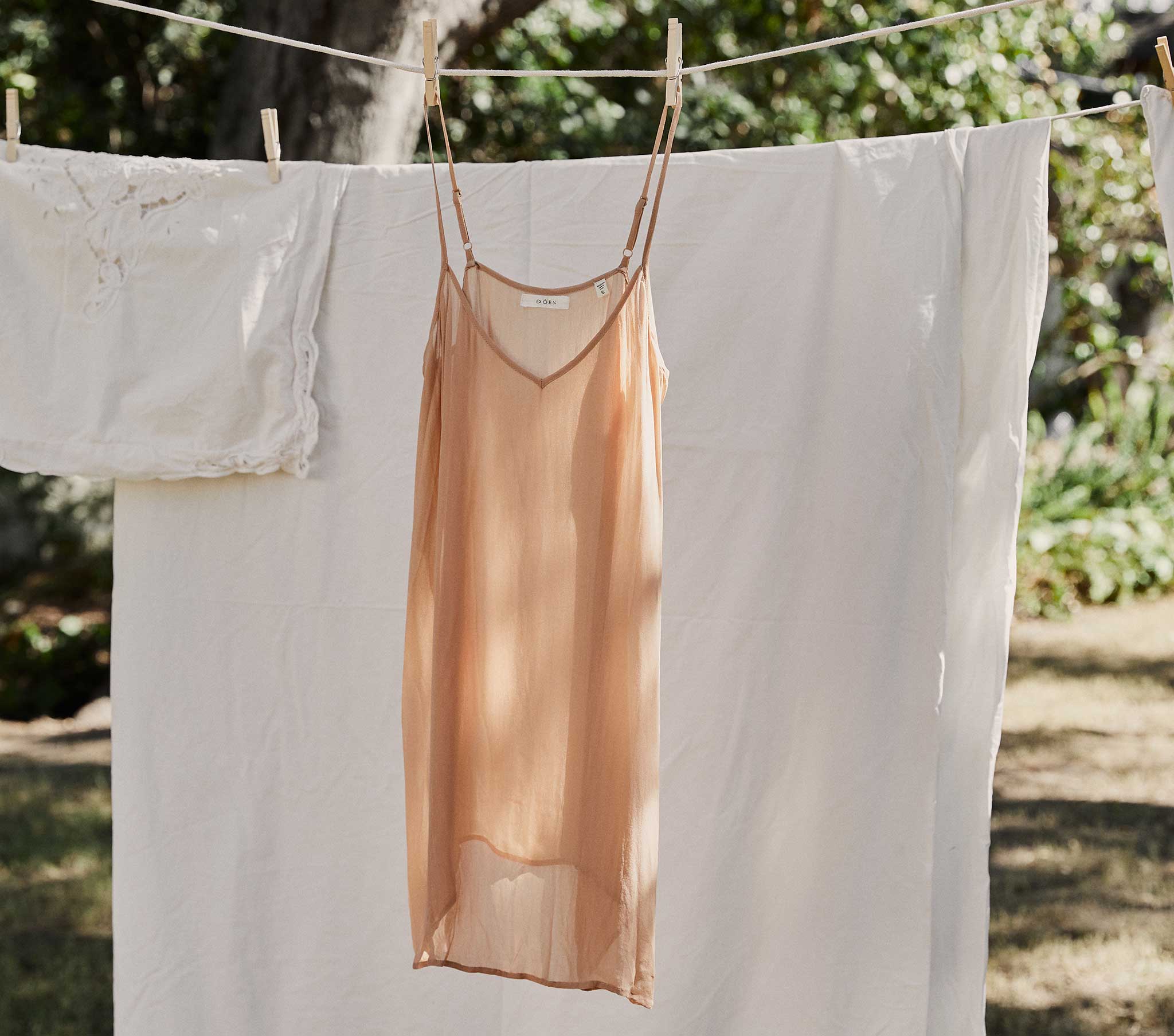 SHORT DEEP V-NECK SLIP -- SAND DOLLAR | CORE