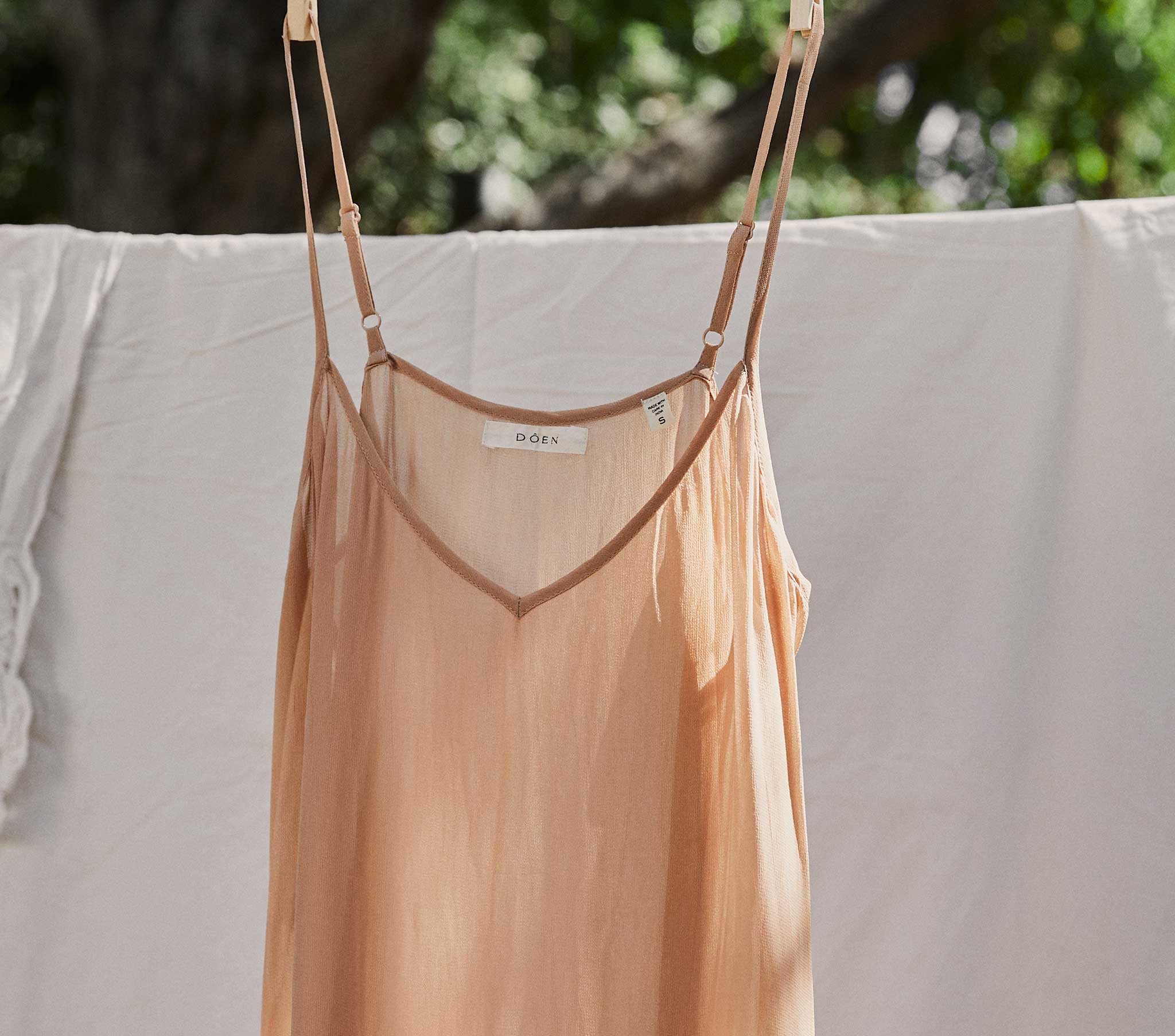 SHORT DEEP V-NECK SLIP -- SAND DOLLAR | CORE