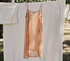 SHORT DEEP V-NECK SLIP -- SAND DOLLAR | CORE