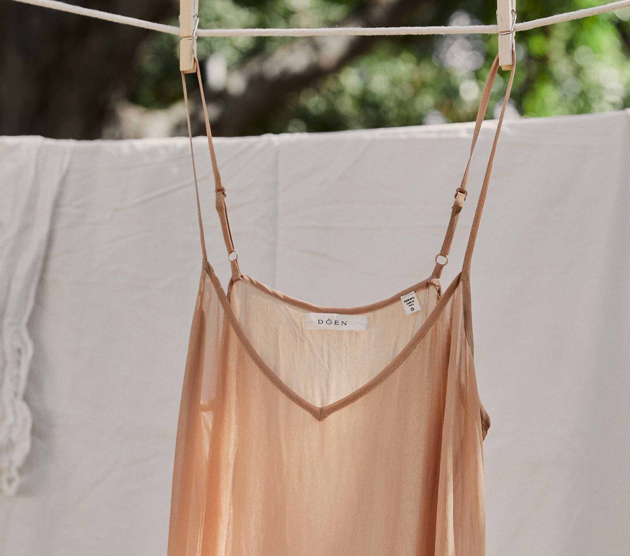 LONG DEEP V-NECK SLIP -- SAND DOLLAR | CORE