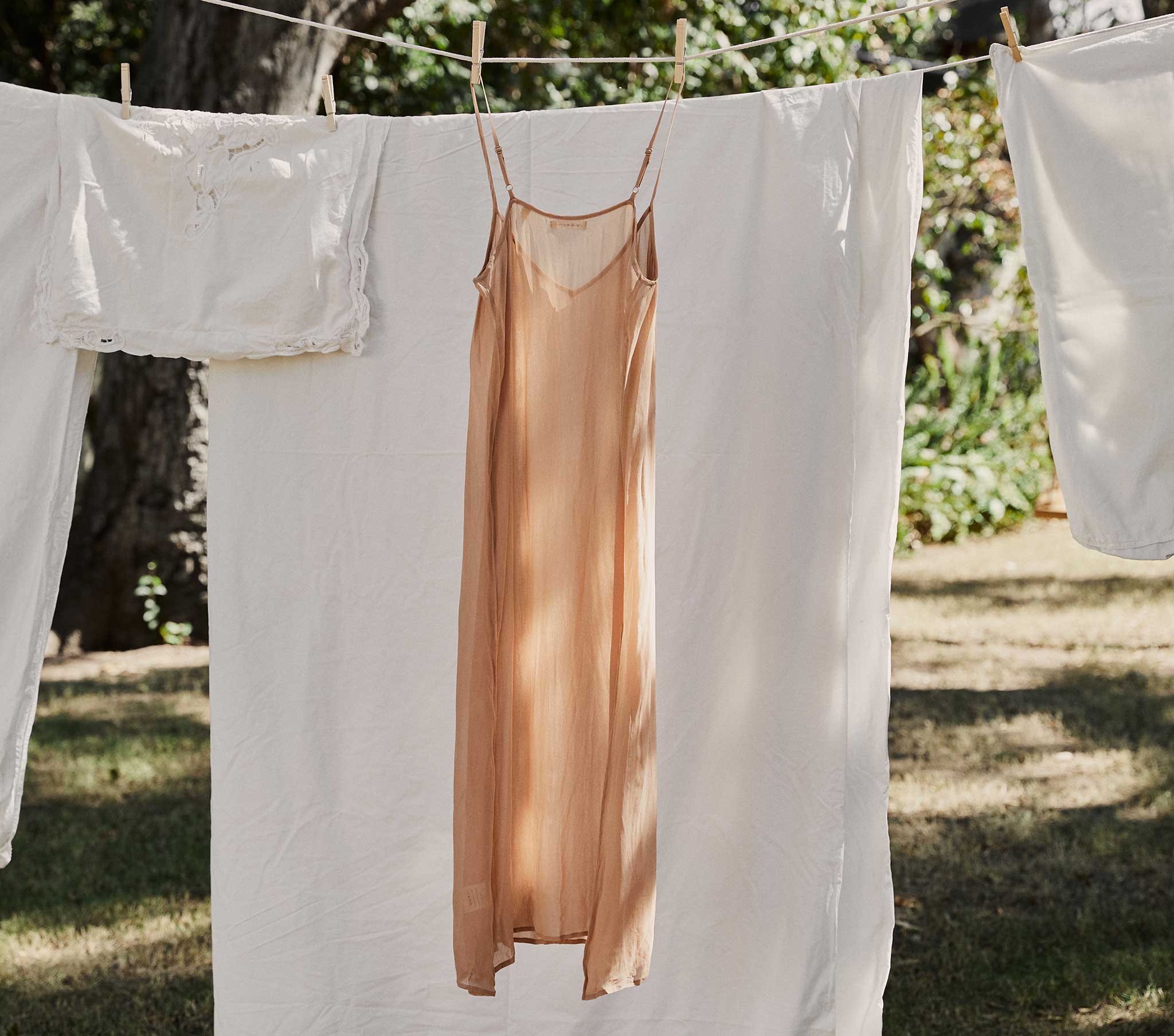 LONG DEEP V-NECK SLIP -- SAND DOLLAR | CORE