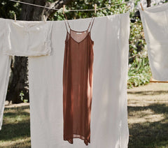 LONG DEEP V-NECK SLIP -- CAROB | CORE