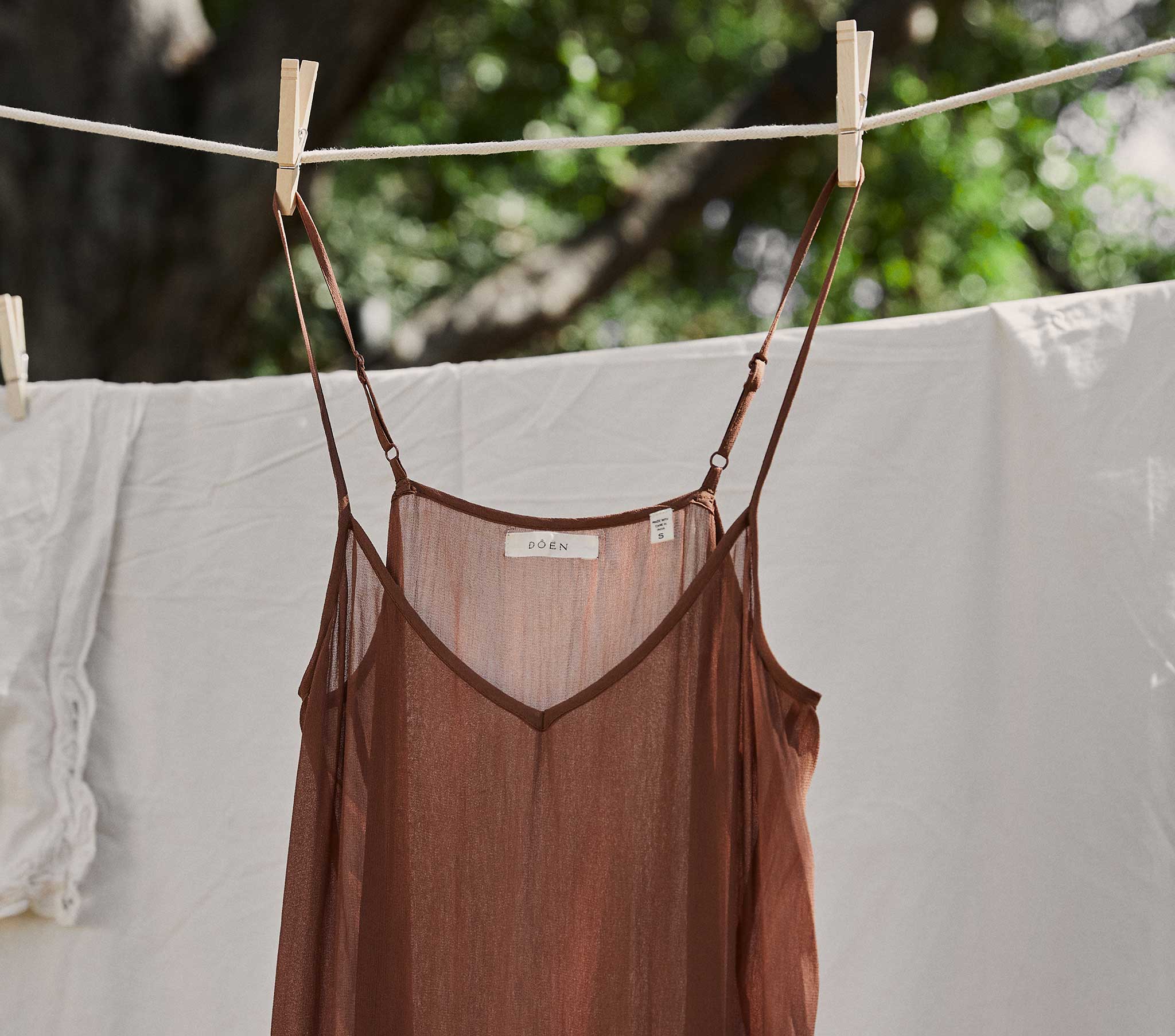 LONG DEEP V-NECK SLIP -- CAROB | CORE