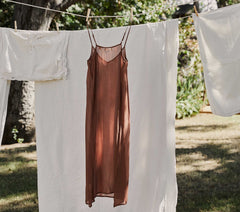 LONG DEEP V-NECK SLIP -- CAROB | CORE