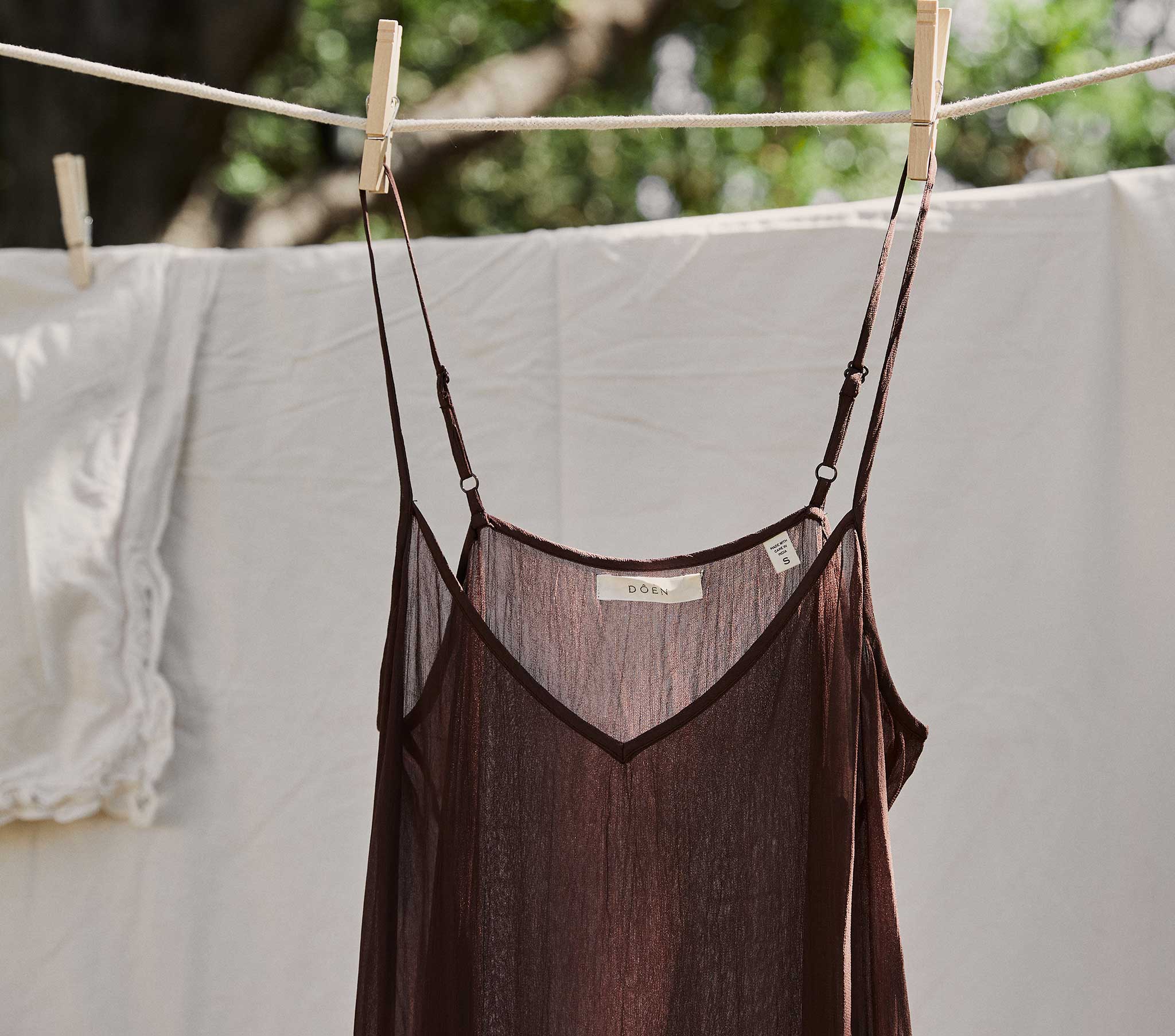 LONG DEEP V-NECK SLIP -- UMBER | CORE