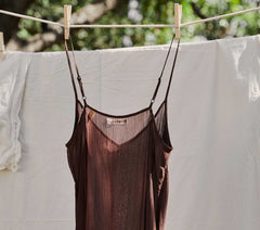 LONG DEEP V-NECK SLIP -- UMBER | CORE