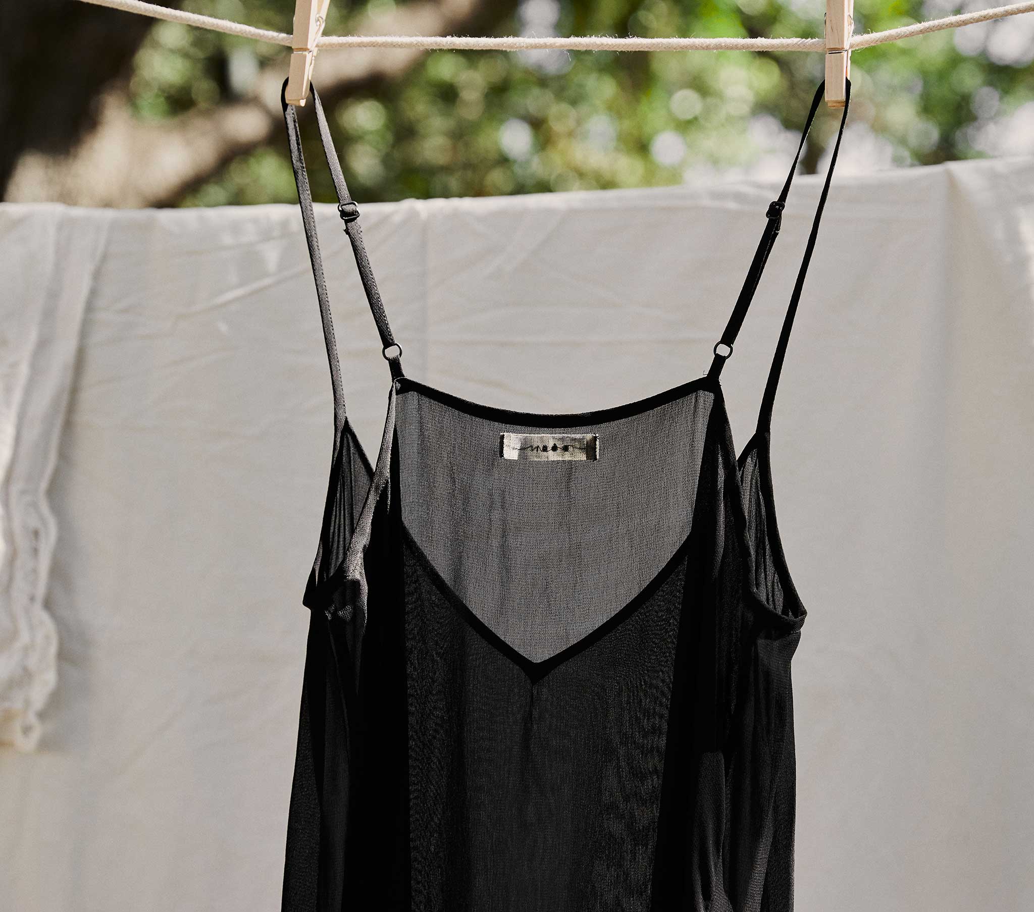 LONG DEEP V-NECK SLIP -- BLACK | CORE