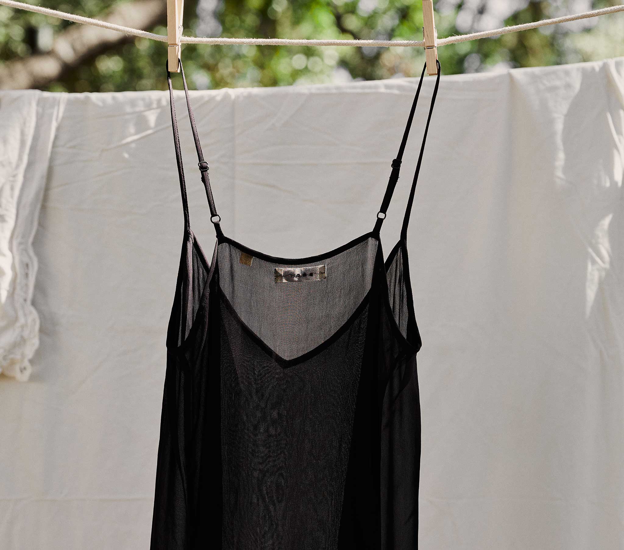 SHORT DEEP V-NECK SLIP -- BLACK | CORE