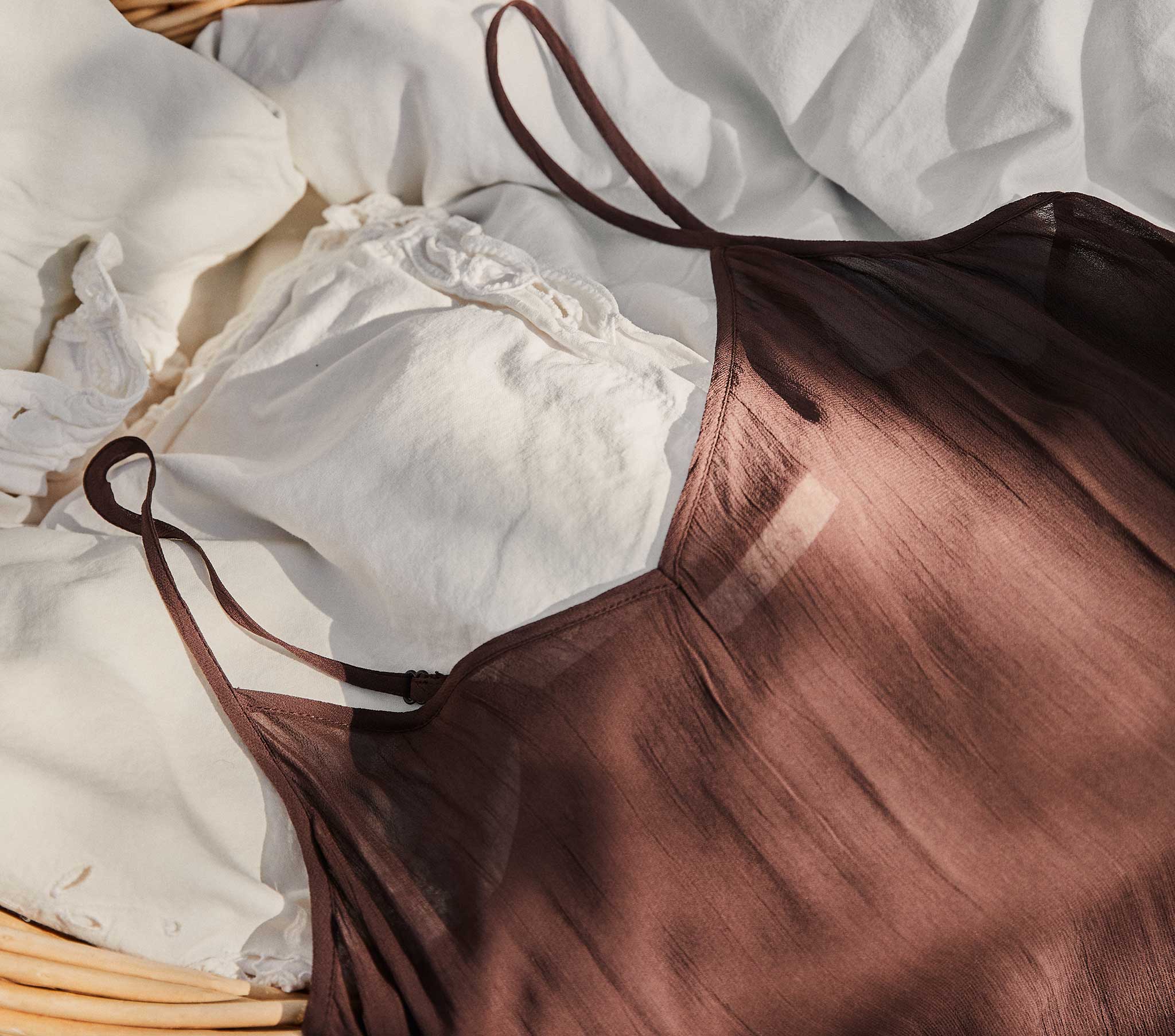 LONG DEEP V-NECK SLIP -- UMBER | CORE