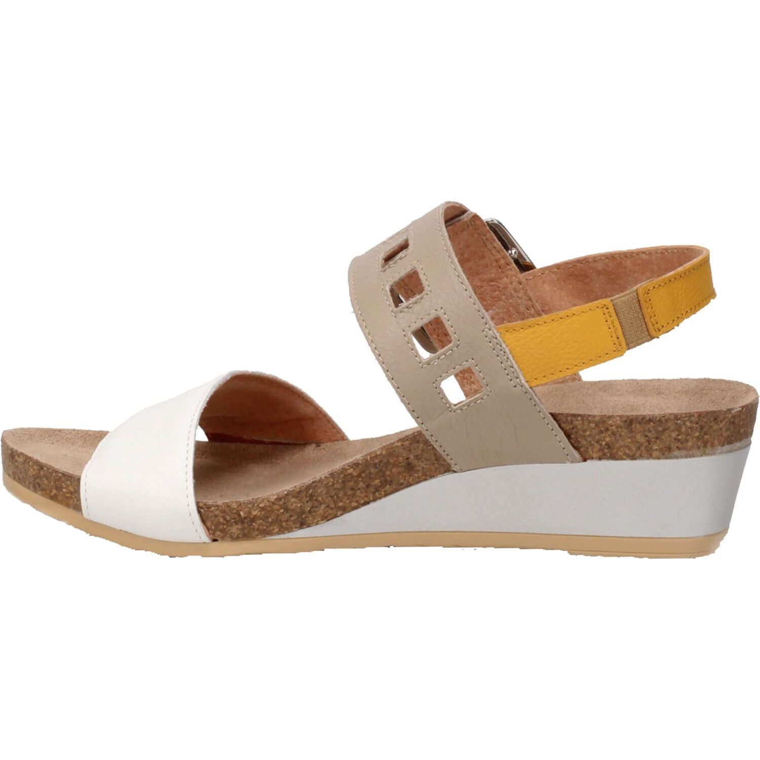 Women's Naot Dynasty Soft White/Soft Beige/Marigold Leather