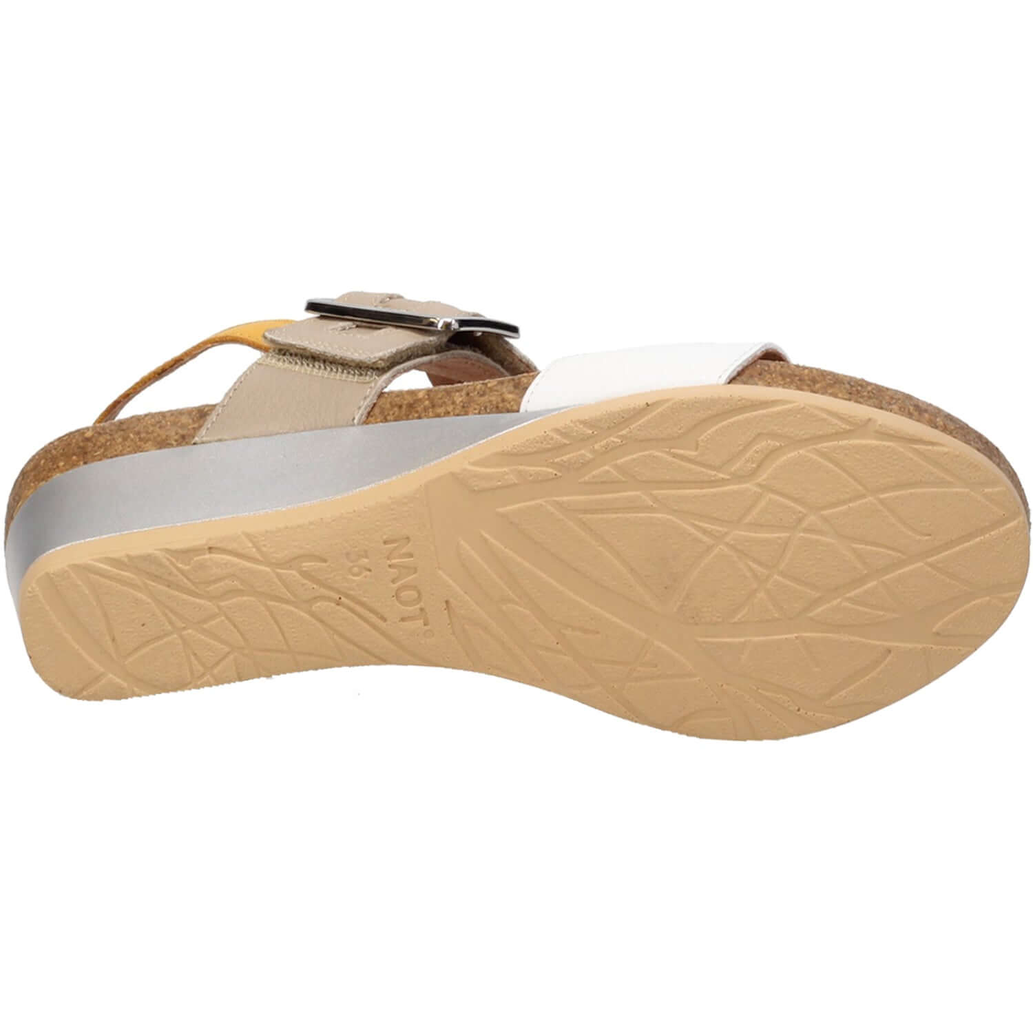 Women's Naot Dynasty Soft White/Soft Beige/Marigold Leather