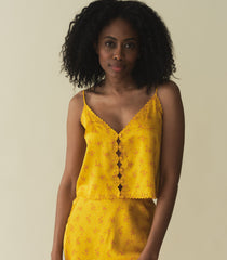 ELISE TOP -- GOLDENROD HILLSIDE HEATHER | SPRING 24