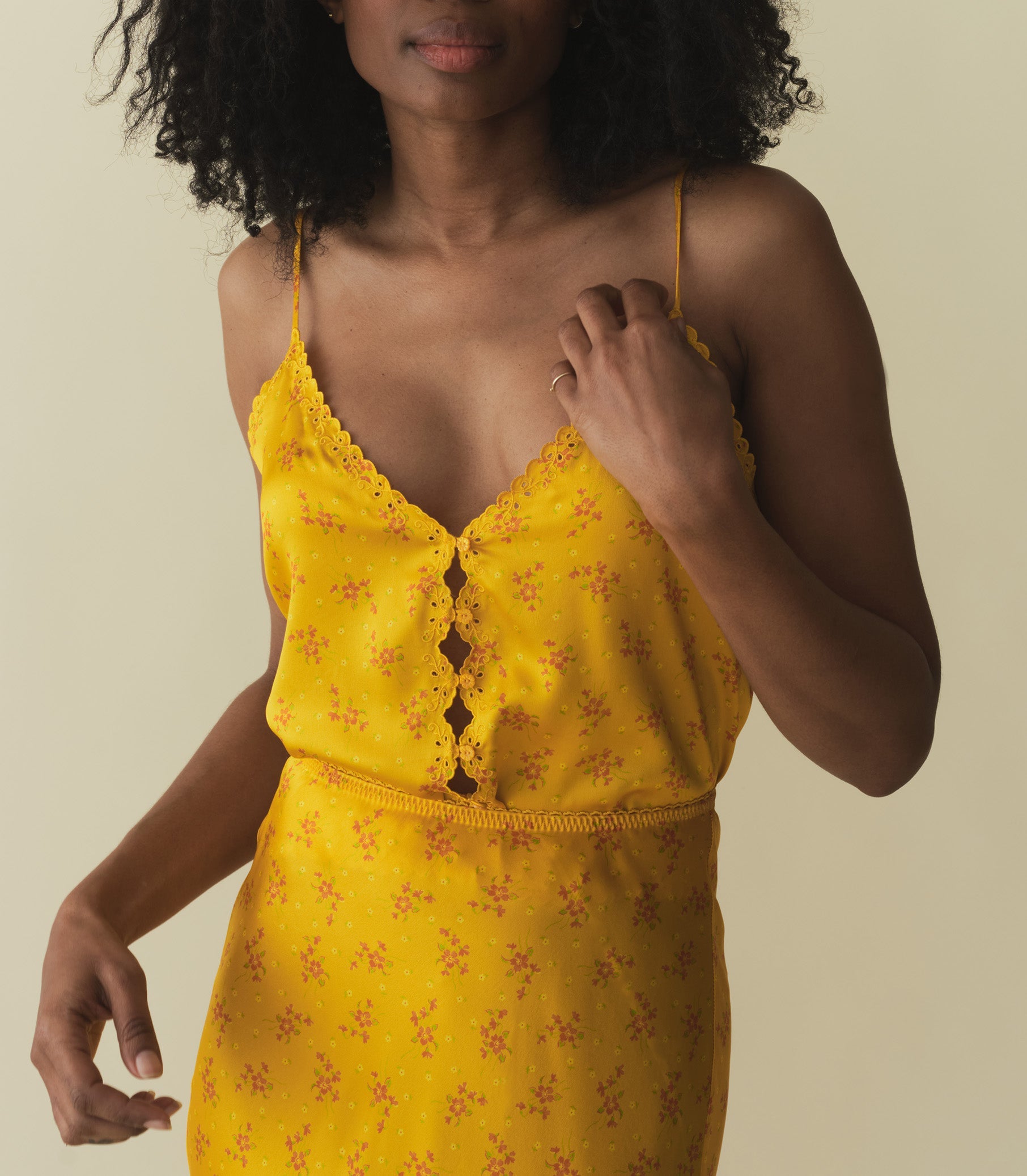 ELISE TOP -- GOLDENROD HILLSIDE HEATHER | SPRING 24