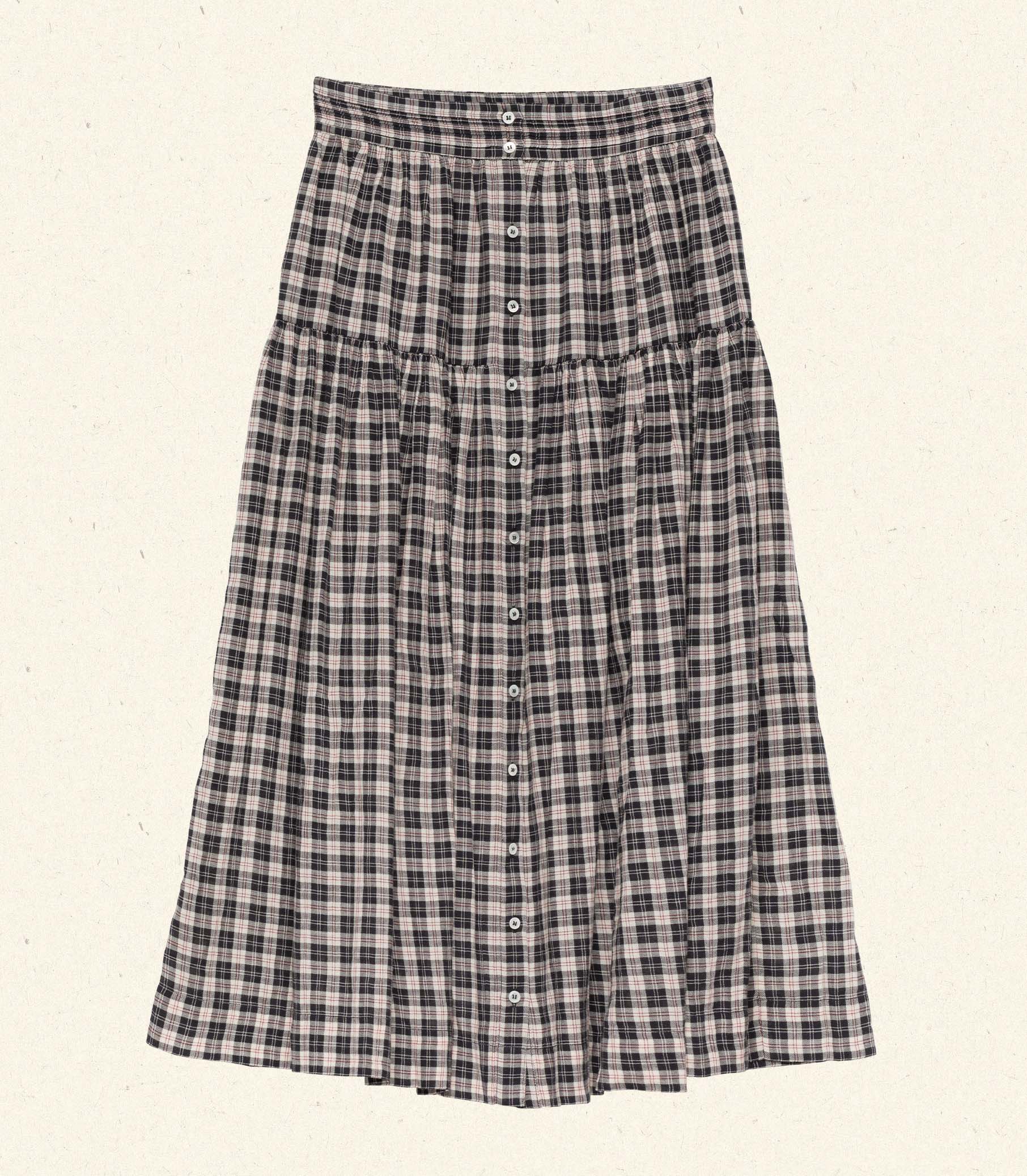 FABIENNE SKIRT -- NAVY COUNTRYSIDE PLAID | FALL 24