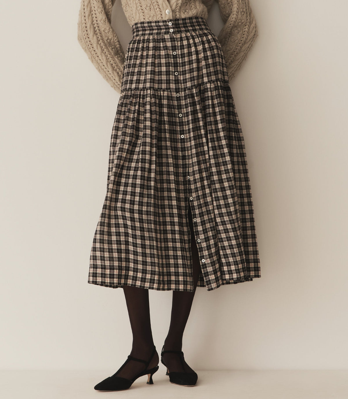 FABIENNE SKIRT -- NAVY COUNTRYSIDE PLAID | FALL 24