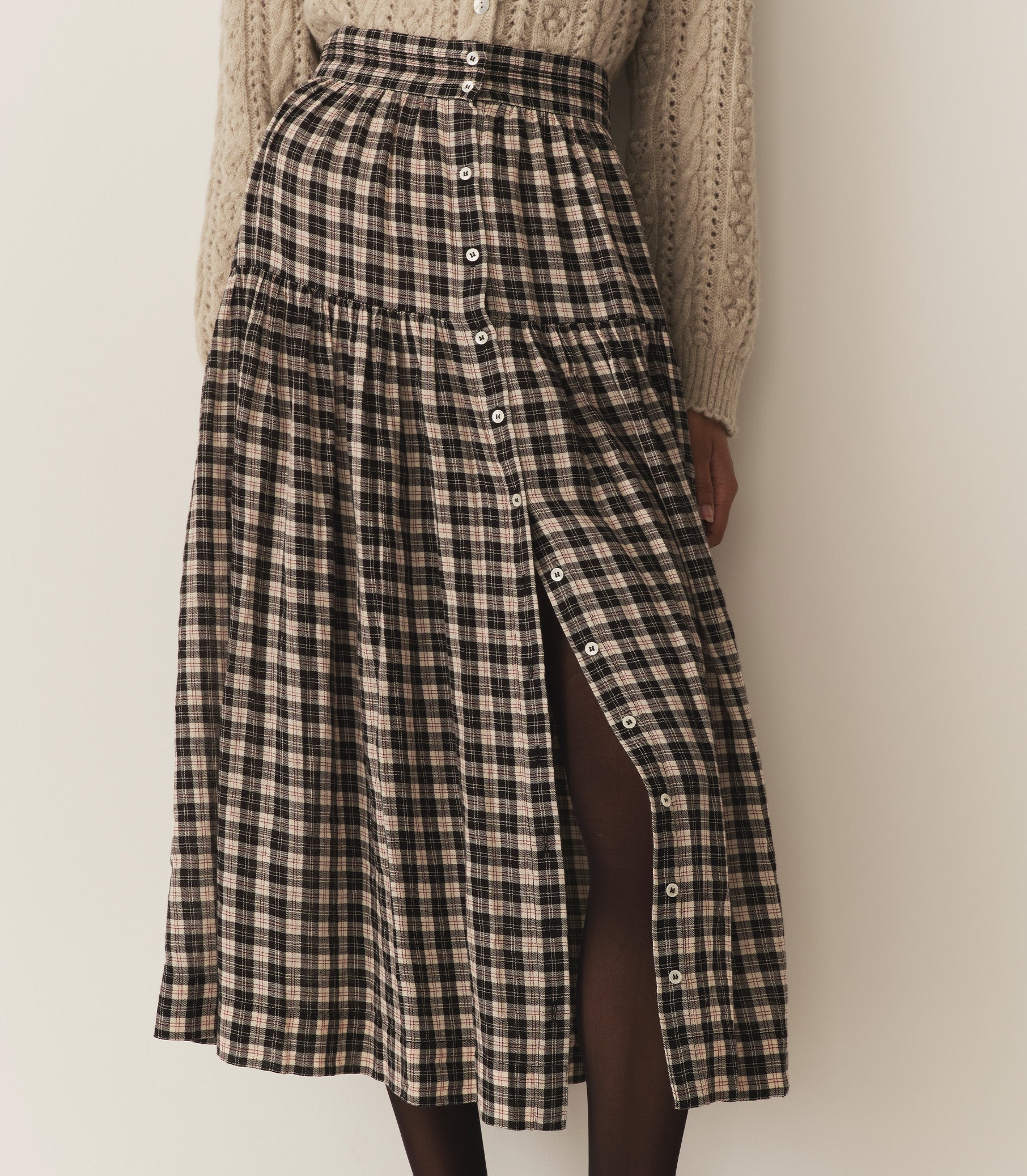 FABIENNE SKIRT -- NAVY COUNTRYSIDE PLAID | FALL 24