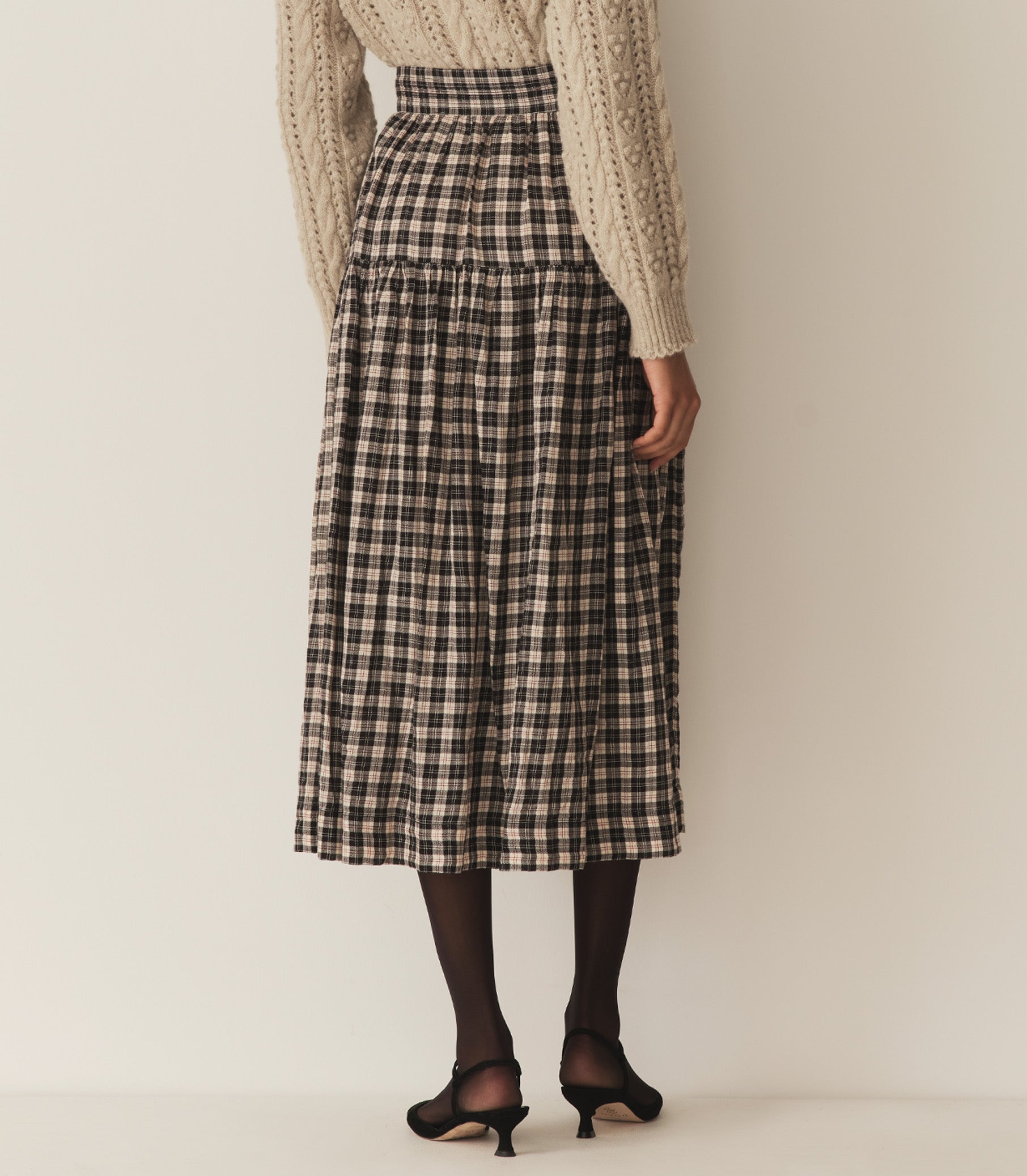 FABIENNE SKIRT -- NAVY COUNTRYSIDE PLAID | FALL 24