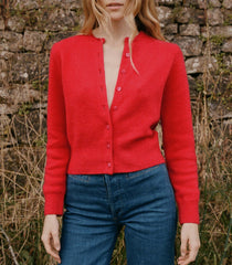 FAIRCHILD CASHMERE CARDIGAN -- TOMATO | FALL 24