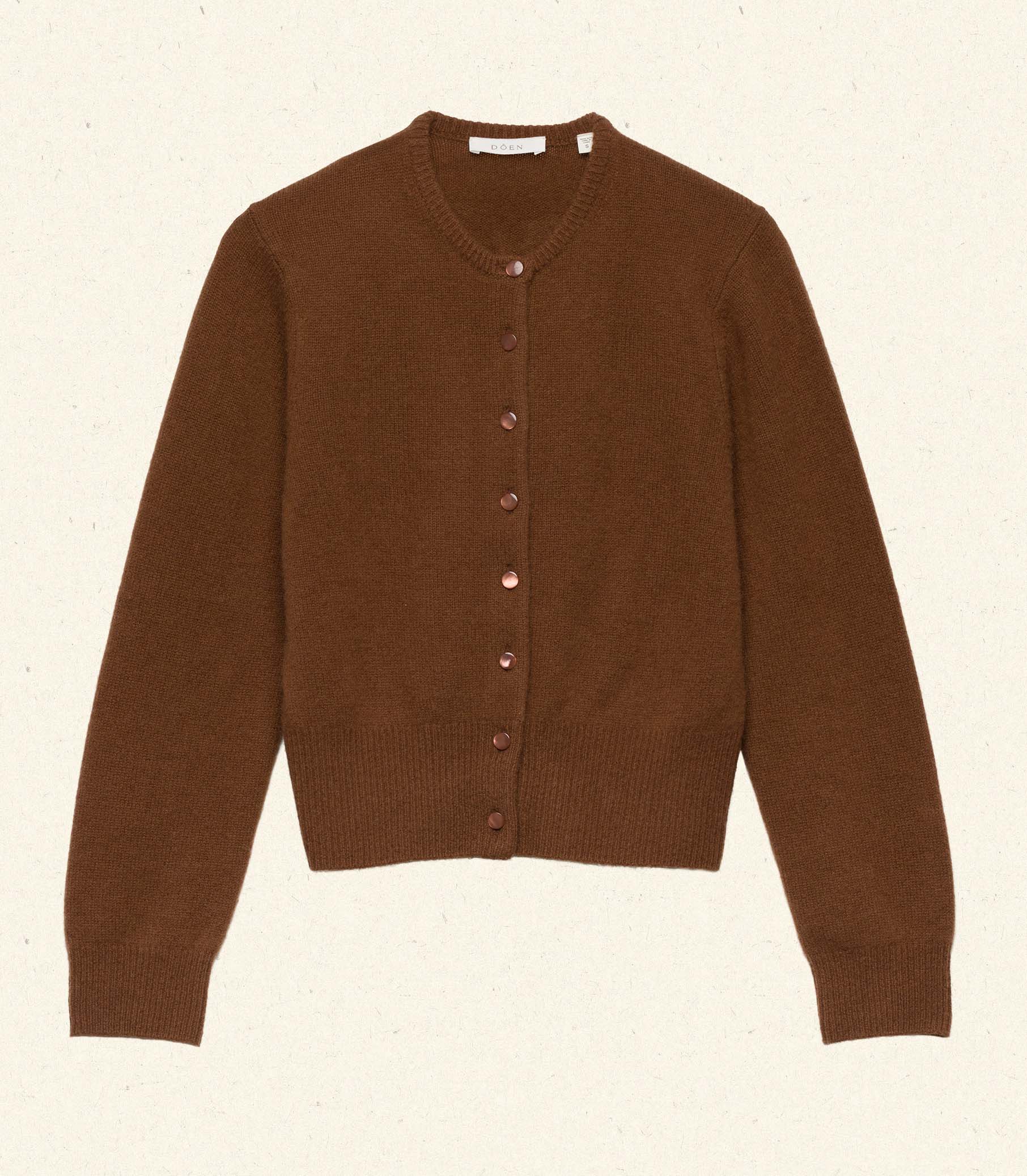 FAIRCHILD CASHMERE CARDIGAN -- CORDOVAN | FALL 24