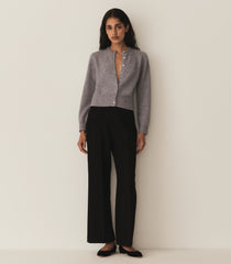 FAIRCHILD CASHMERE CARDIGAN -- PEBBLE GREY | FALL 24