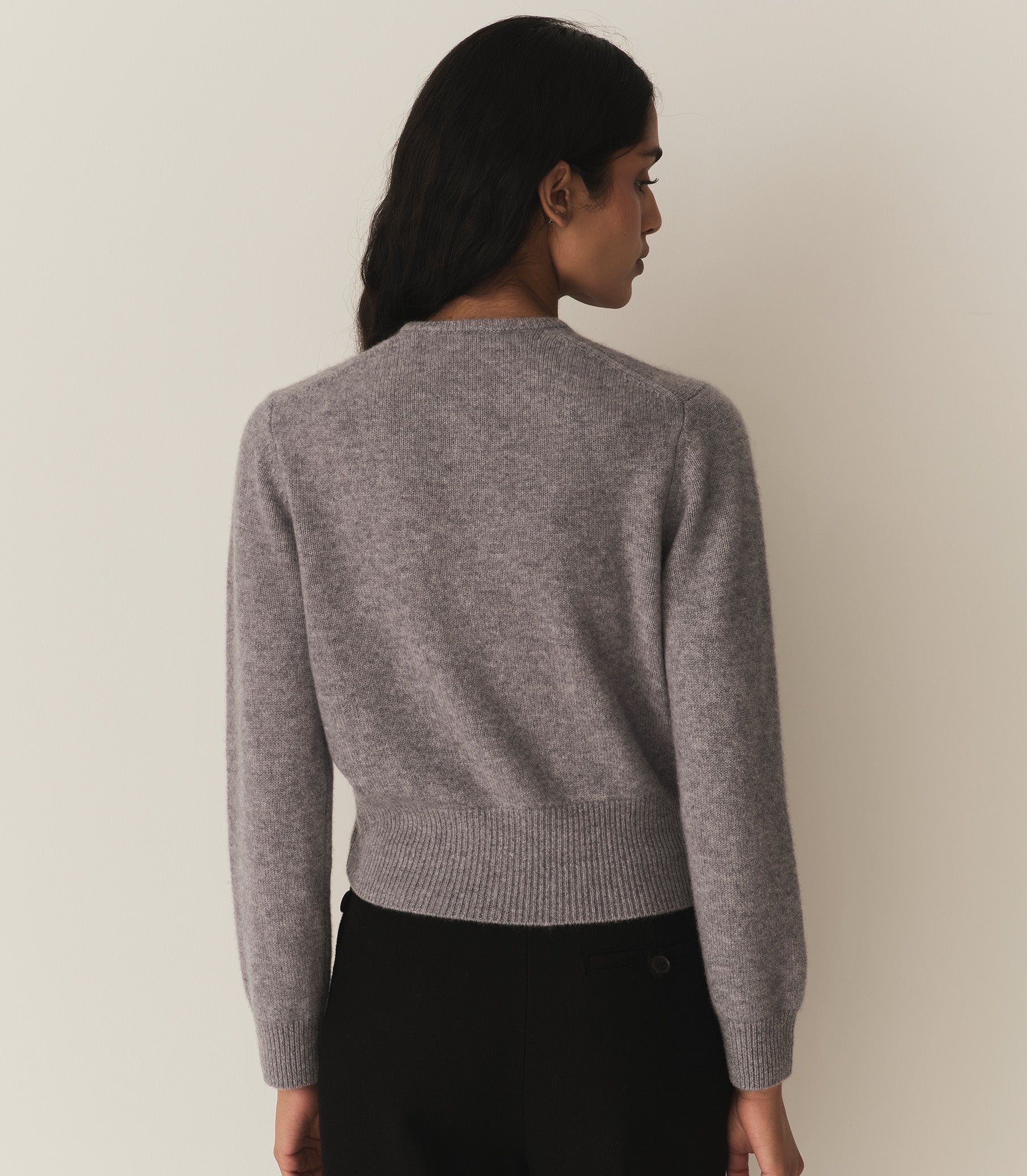 FAIRCHILD CASHMERE CARDIGAN -- PEBBLE GREY | FALL 24