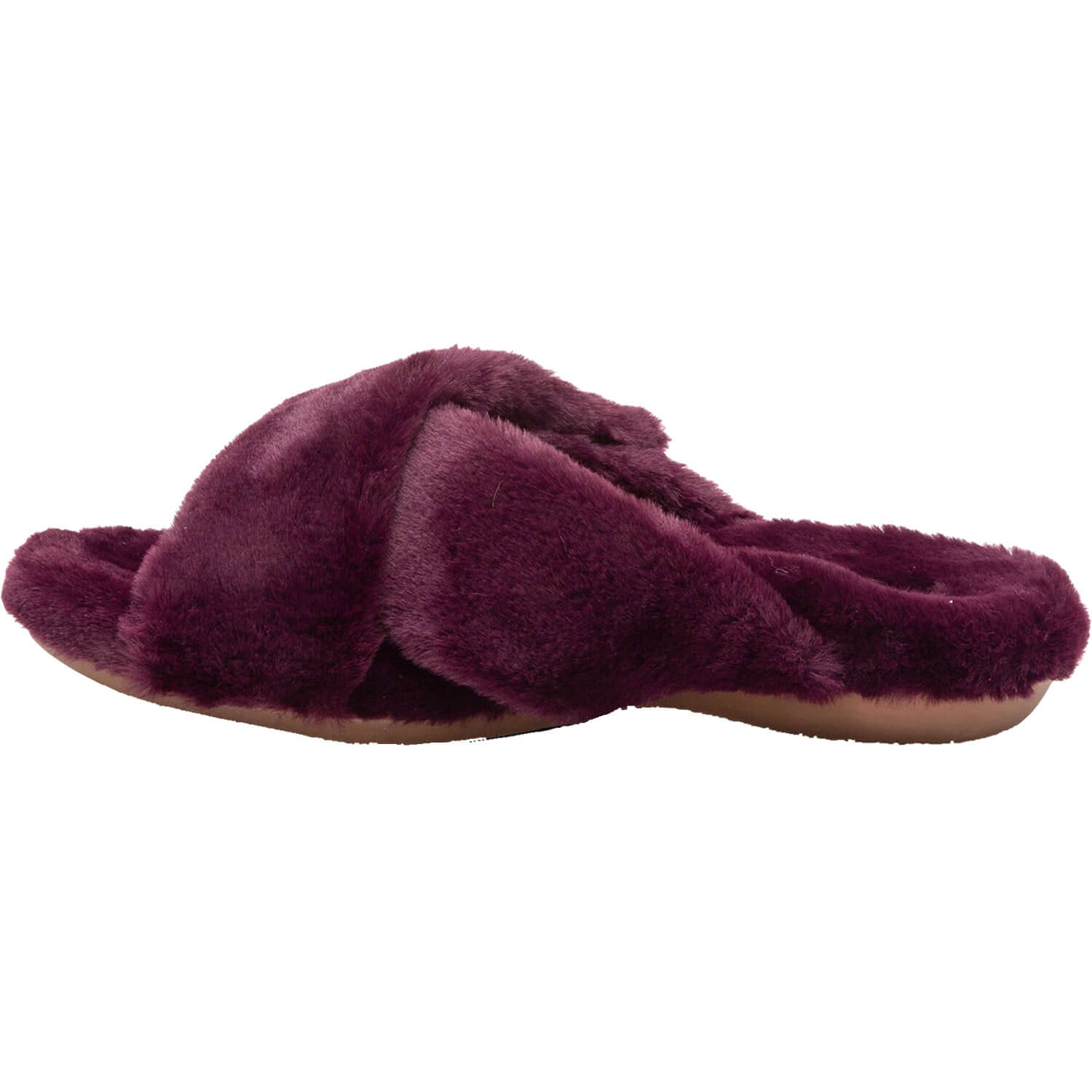 Women's Aetrex Penelope Wine Faux Fur