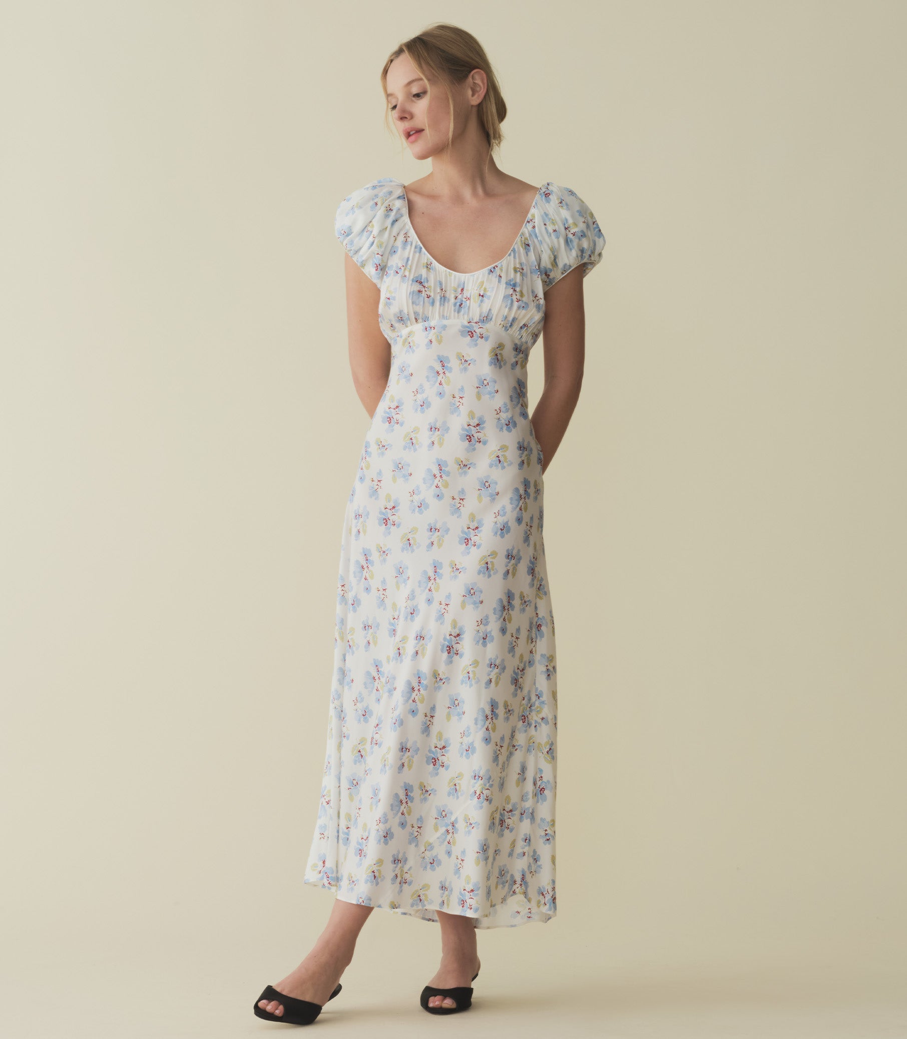 FLORENCIA DRESS -- BLEU FROLICKING FLORAL | SPRING 24